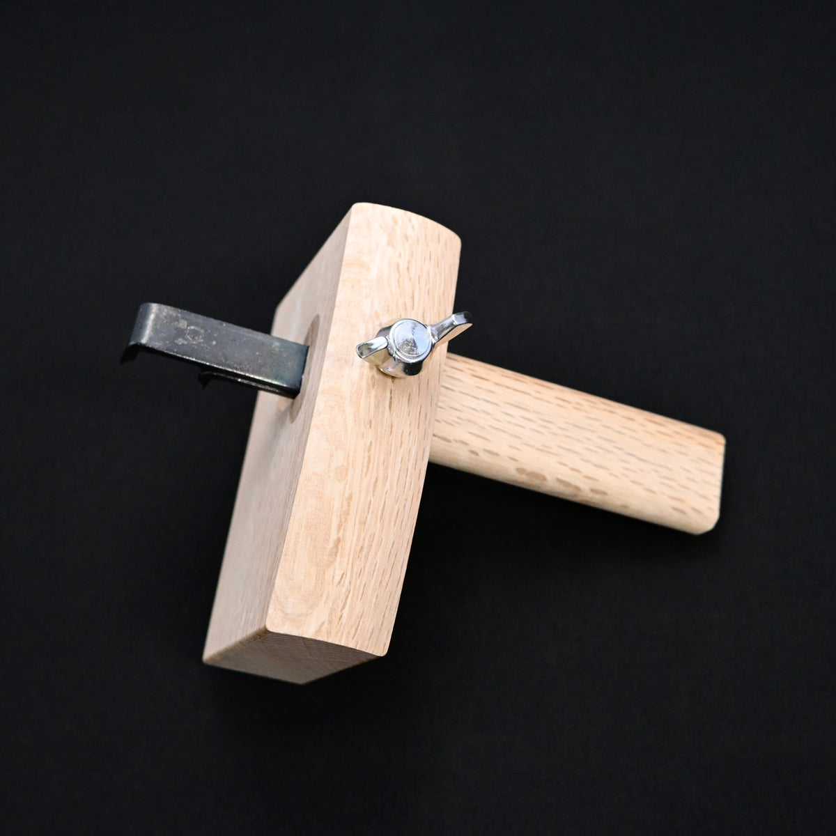 優美堂 鎌毛引幅広 小 Yubido Marking gauge wide body with two scribing rods Small Type