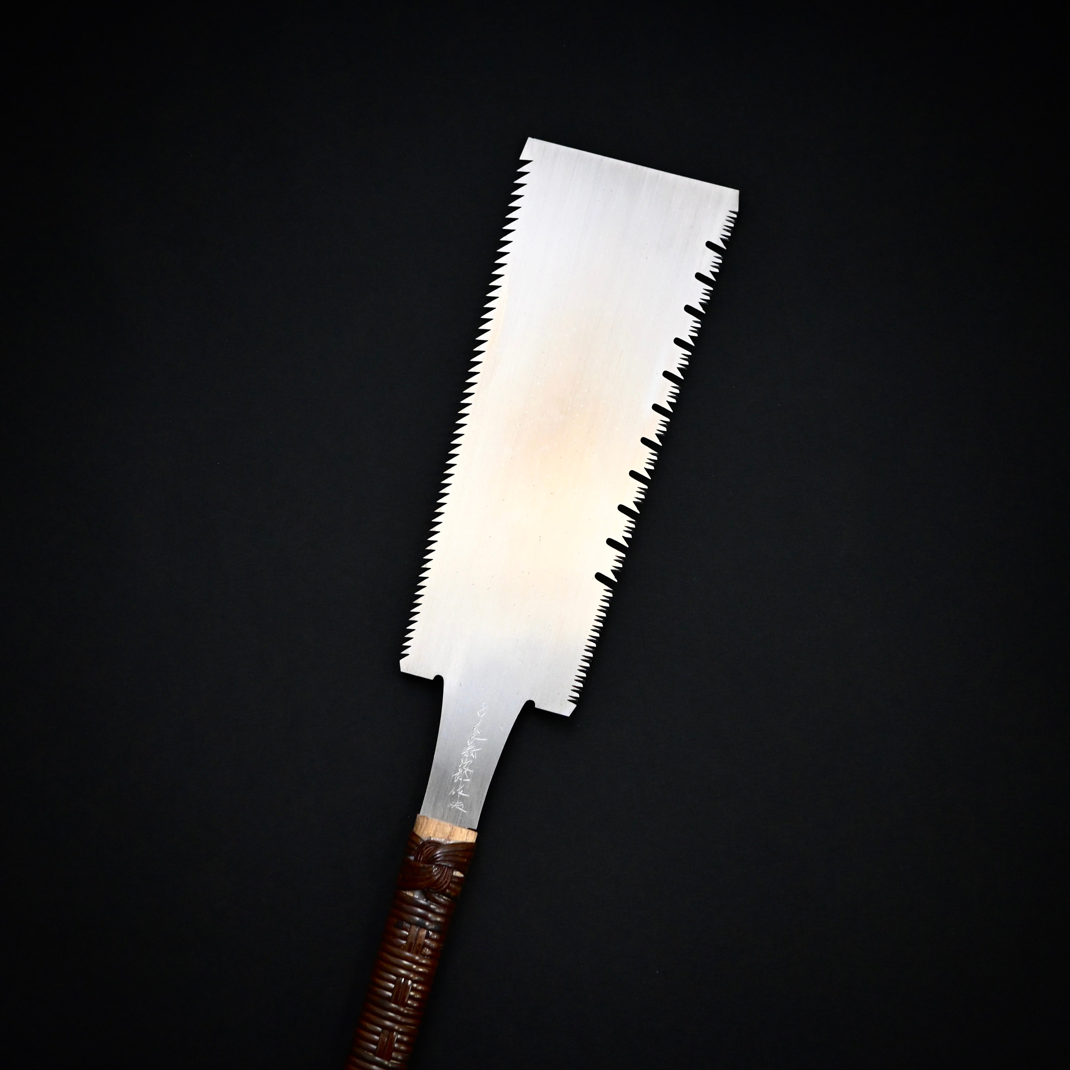 #244 Nagakatsu Double Edge Saw Eddy Type Handles set by Kurashige For Hard Wood 長勝鋸 渦巻き柄 両刃鋸 275mm 広葉用