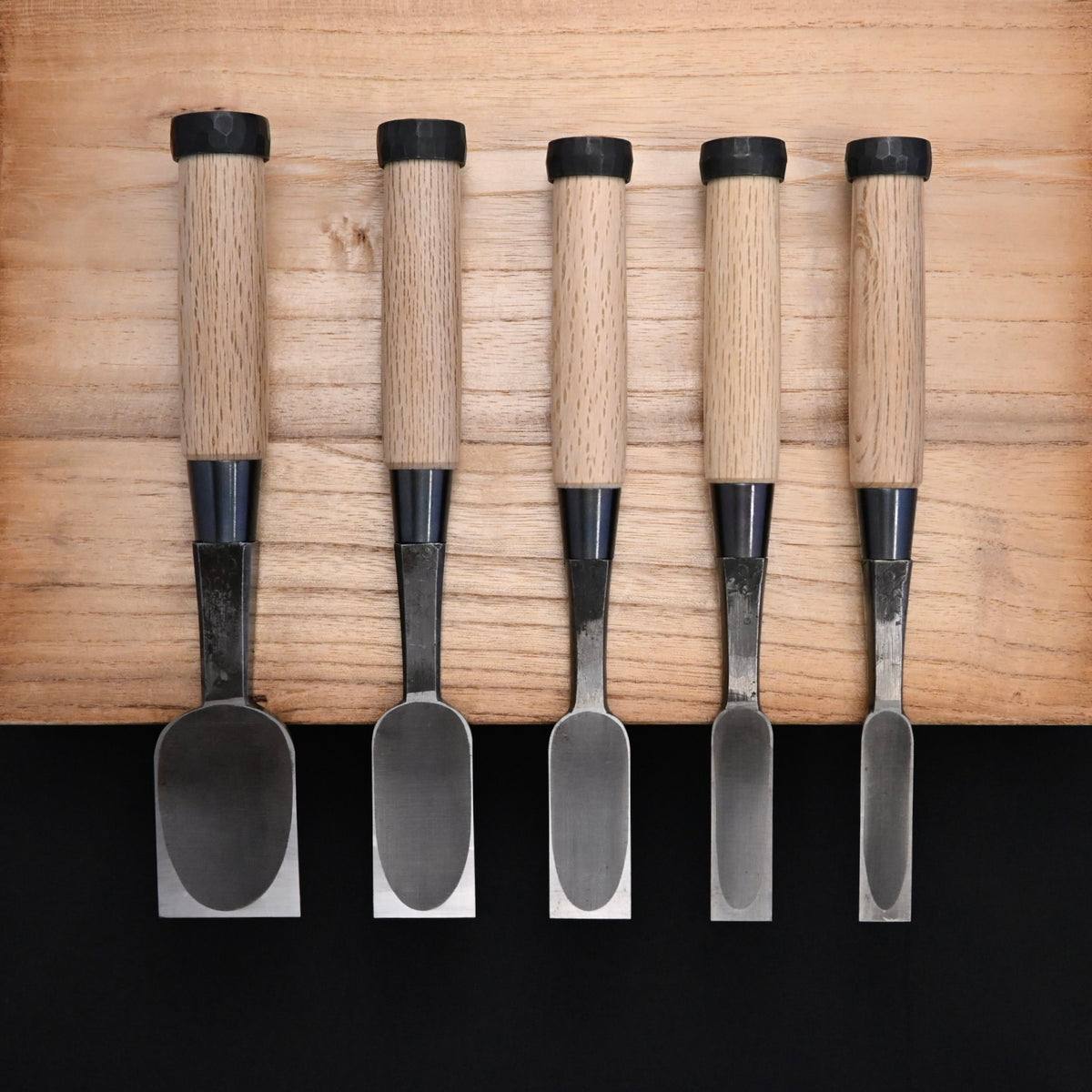 Rare Stock Ohara Bench chisels 5pc set 掘出し物 大原康彦 追入組鑿 5本組 Oirenomi