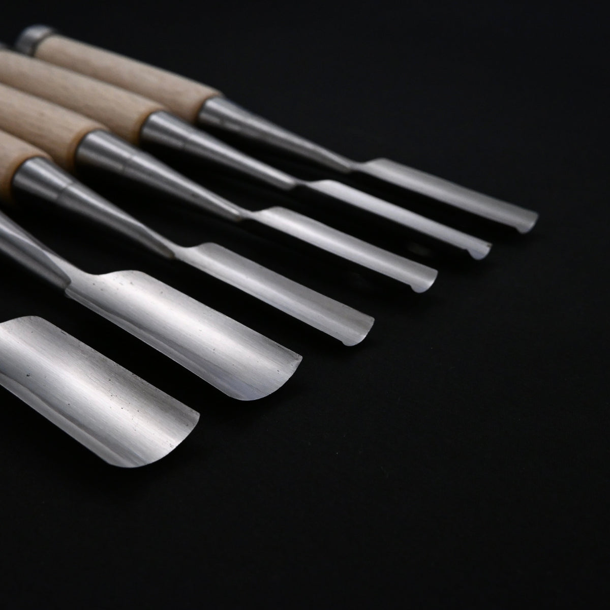 利国 内丸鑿 総磨き Toshikuni Uchimaru Chisels with white steel Polish (Round Chisel) Uchimarunomi