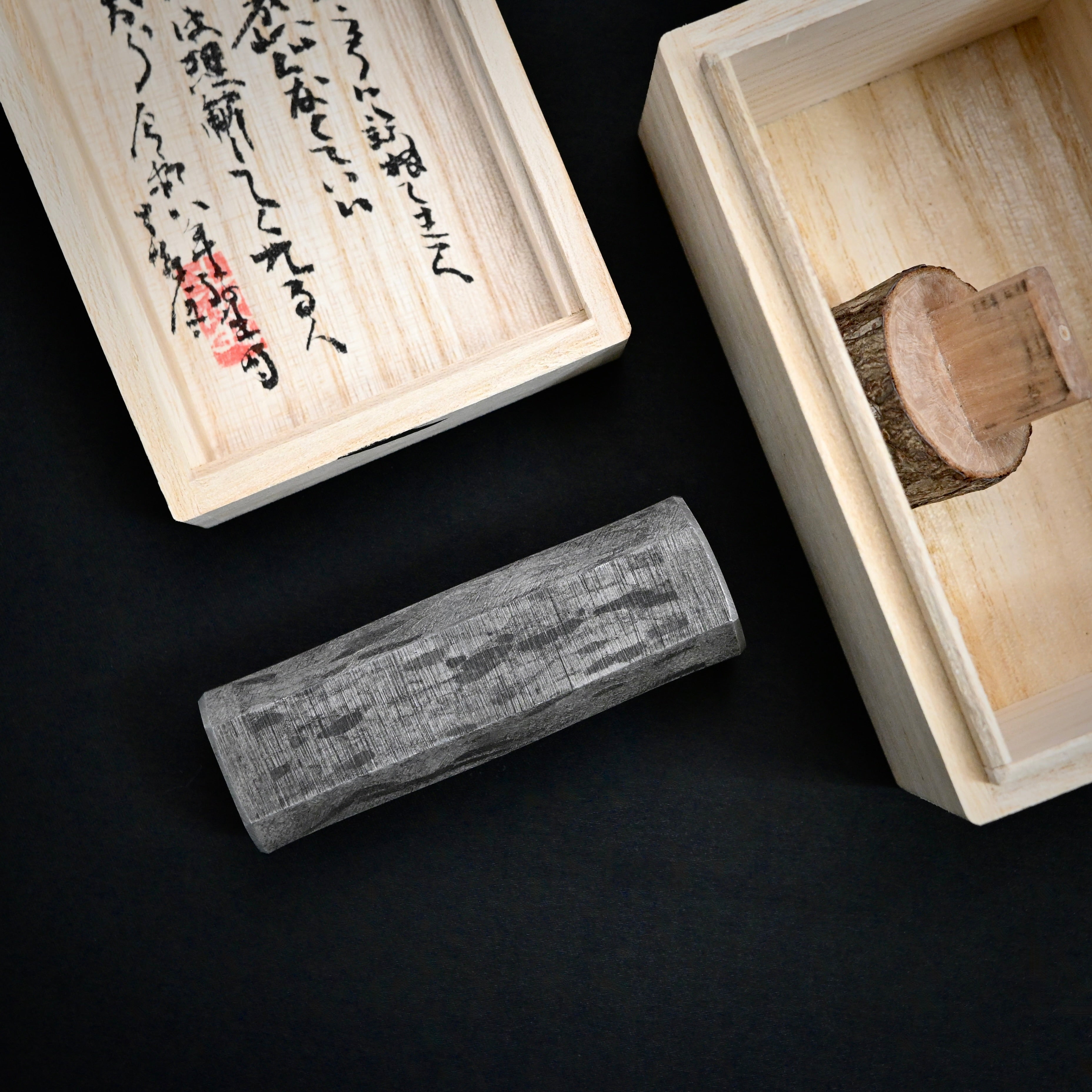 Sozen Square Hammers Damascus finish with Oak Handle 素全 四角玄翁 ダマスカス鋼 莫愁前路無知己