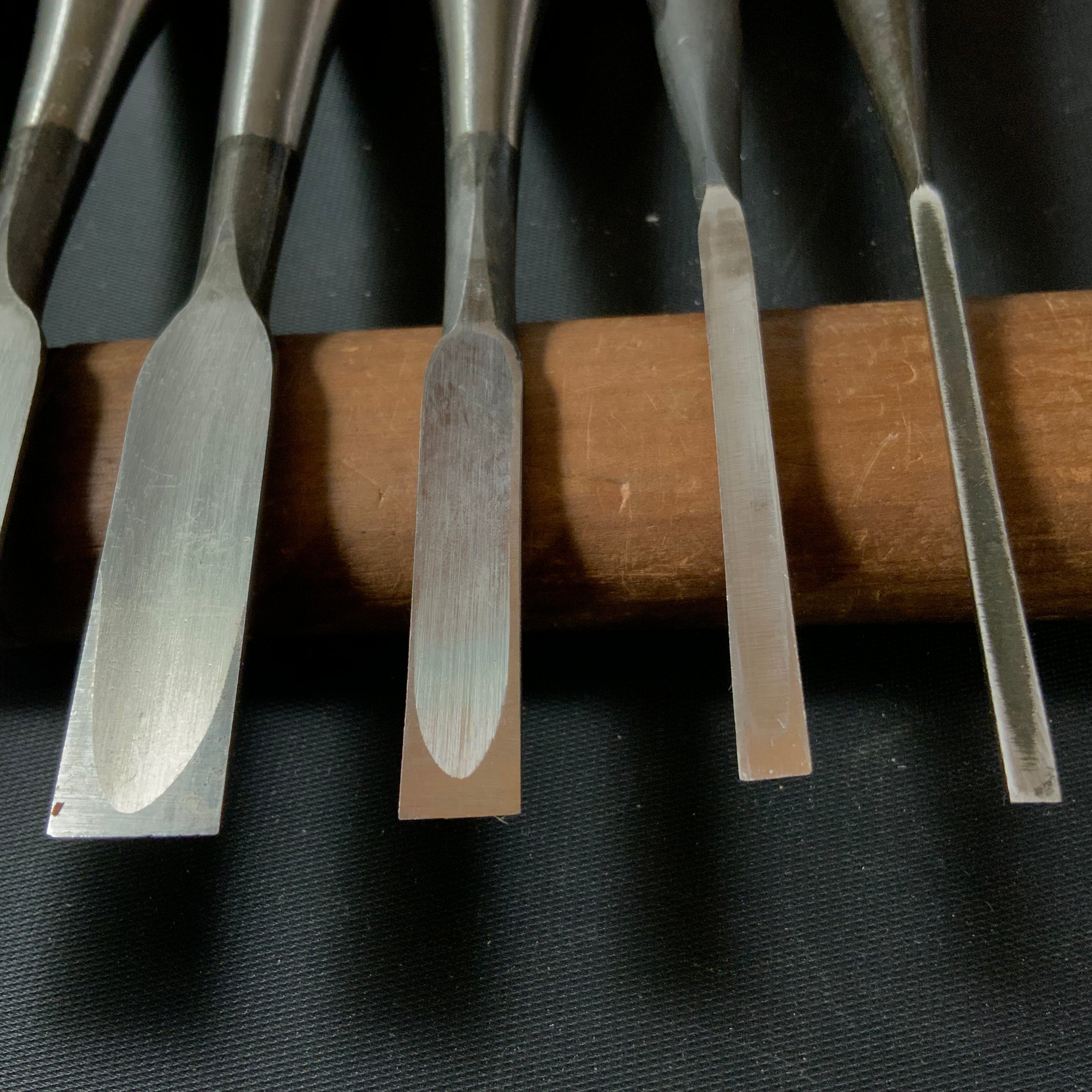 #M139 Mixed set for beginner Bench chisels set by unknown smith バラ鑿合わせ 初心者におすすめ 追入組鑿