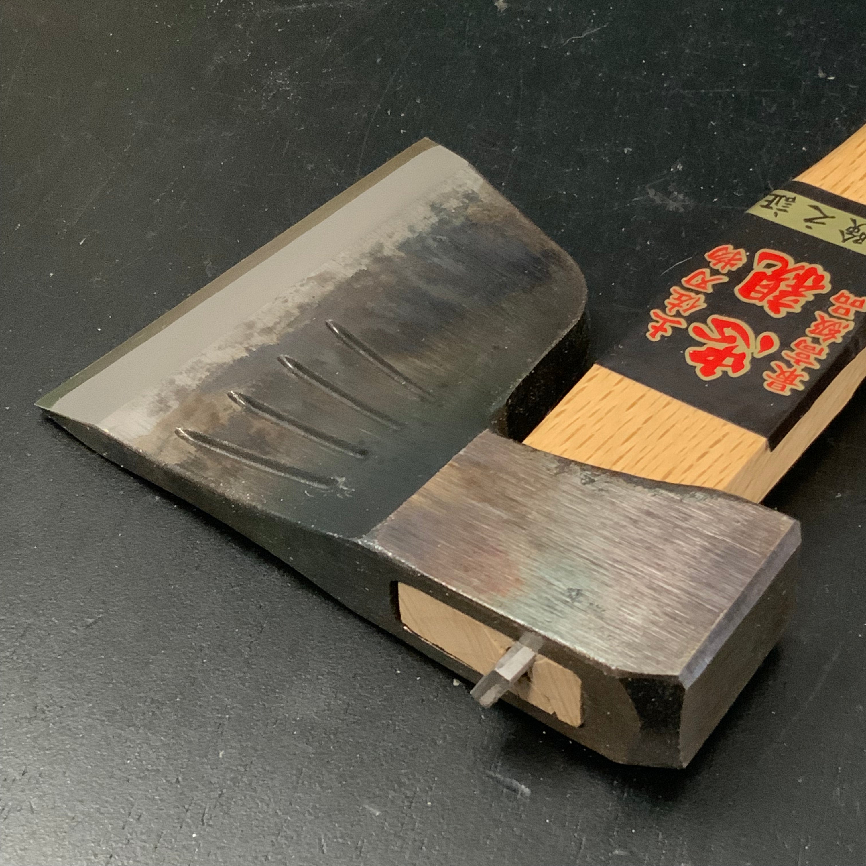 Japanese Carpenter's Axe by Tadachika with Blue steel Masakari 100mm 土佐刃物 忠親作 青紙鋼 鞘付 大工鉞 100mm