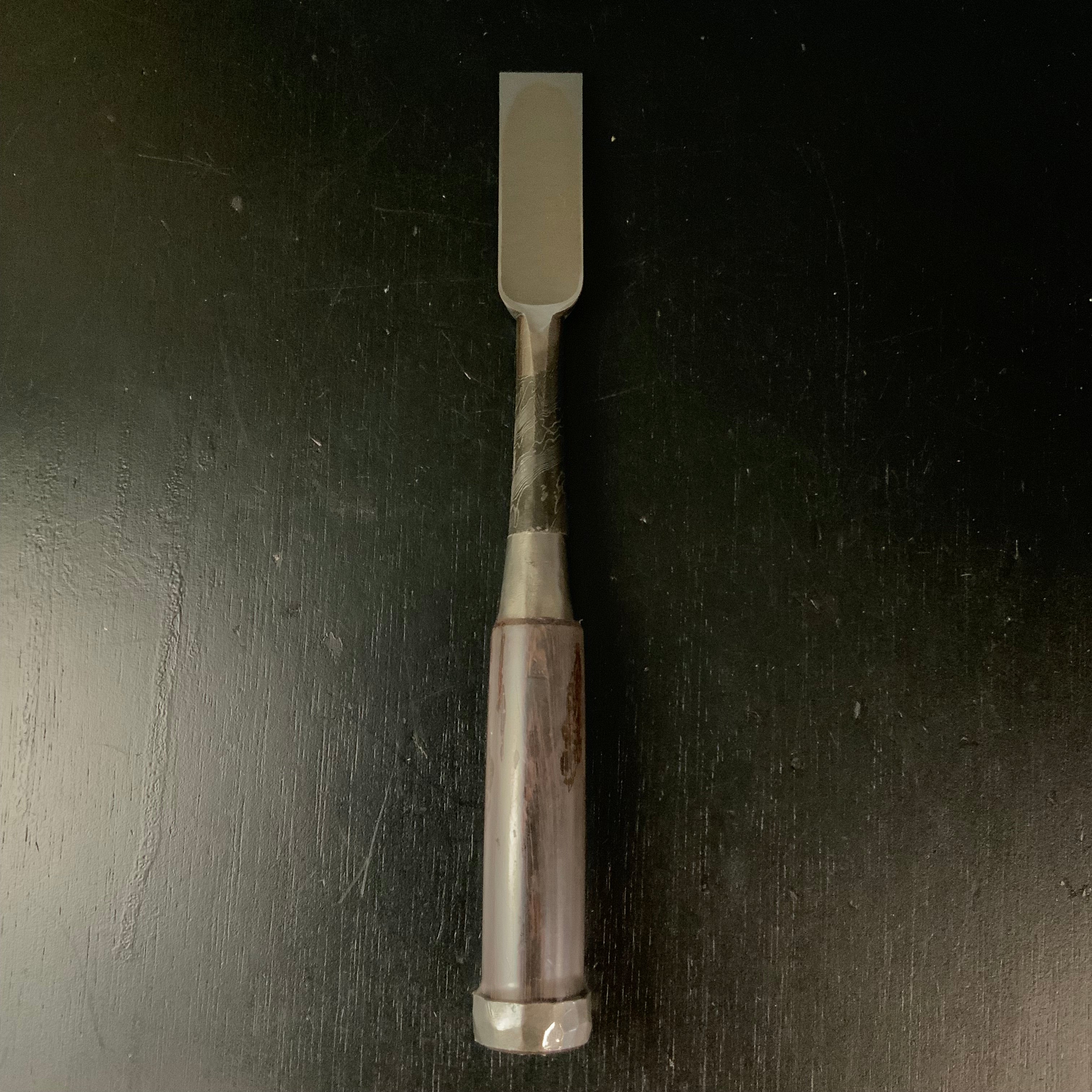 Tasai Mokume Special Medium Timber chisels with Cassia siamea handle 田斎作 木目 中叩き鑿 鉄刀木柄 24mm Chutatakinomi