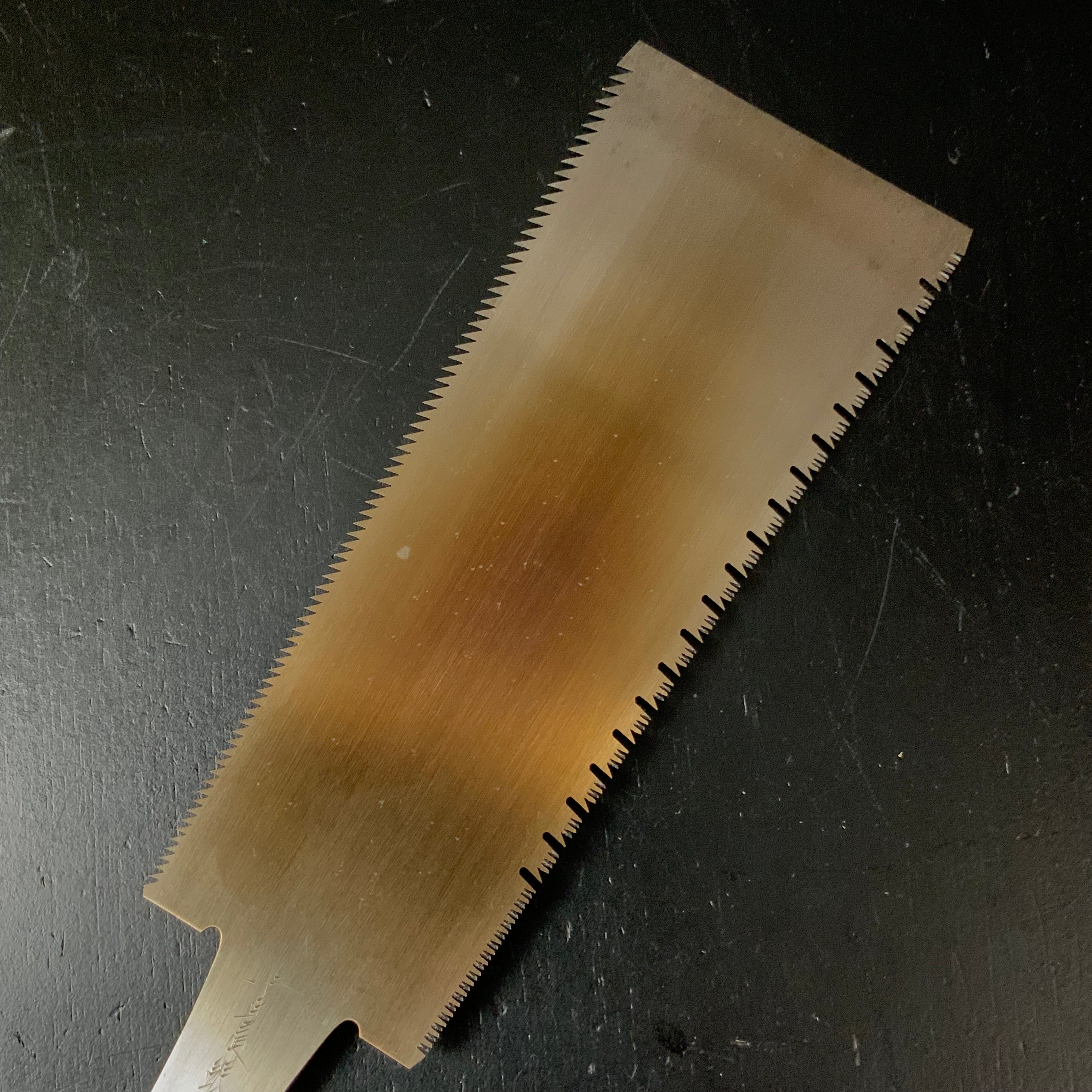 #204 Nagakatsu Double Edge Saw Eddy Type Handles set by Kurashige For Soft Wood 長勝鋸 渦巻き柄 両刃鋸 220mm