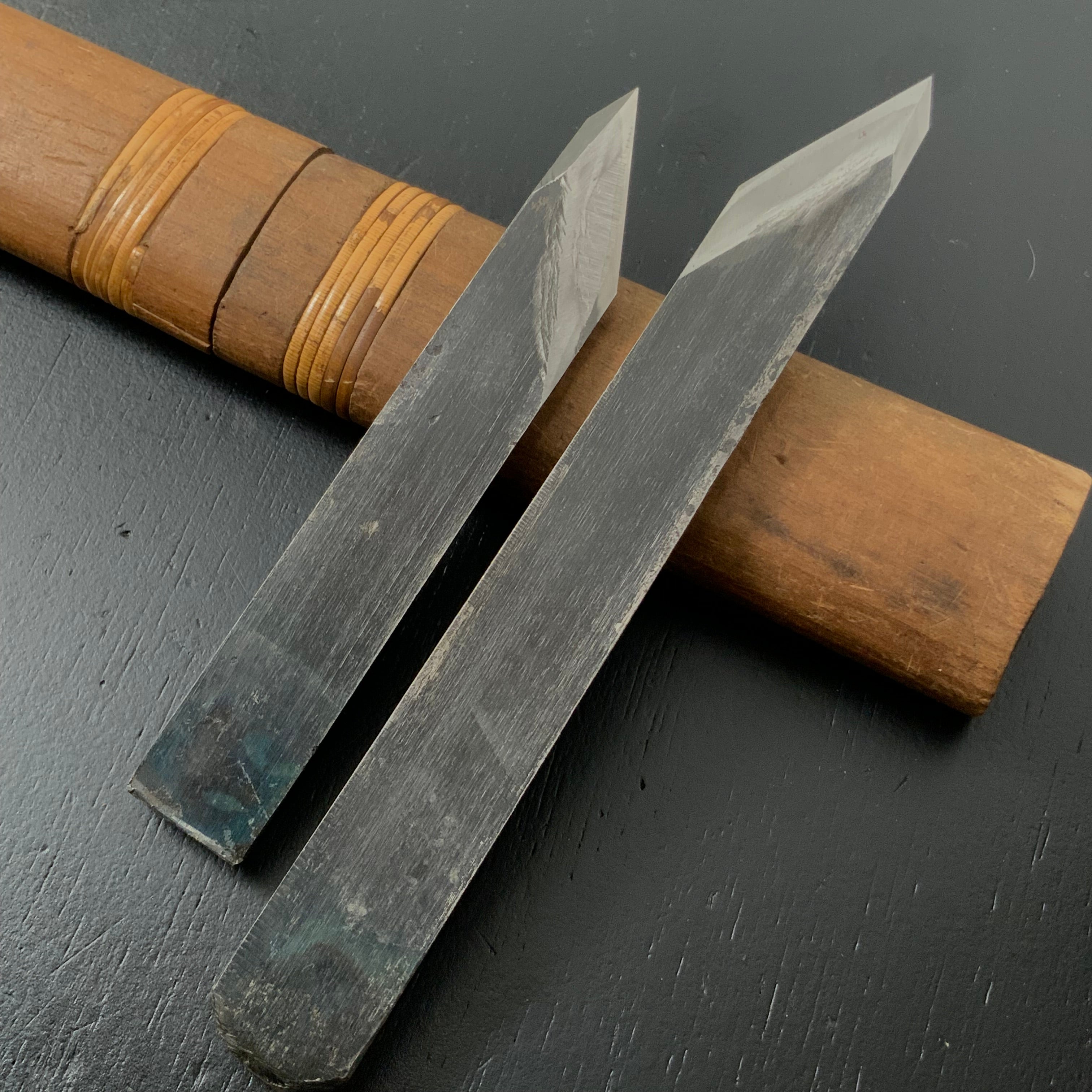 #10 Old stock Yoshitaka Side Rabbet Plane with right hand 掘出し物 義隆 右 脇取鉋 Wakitori kanna