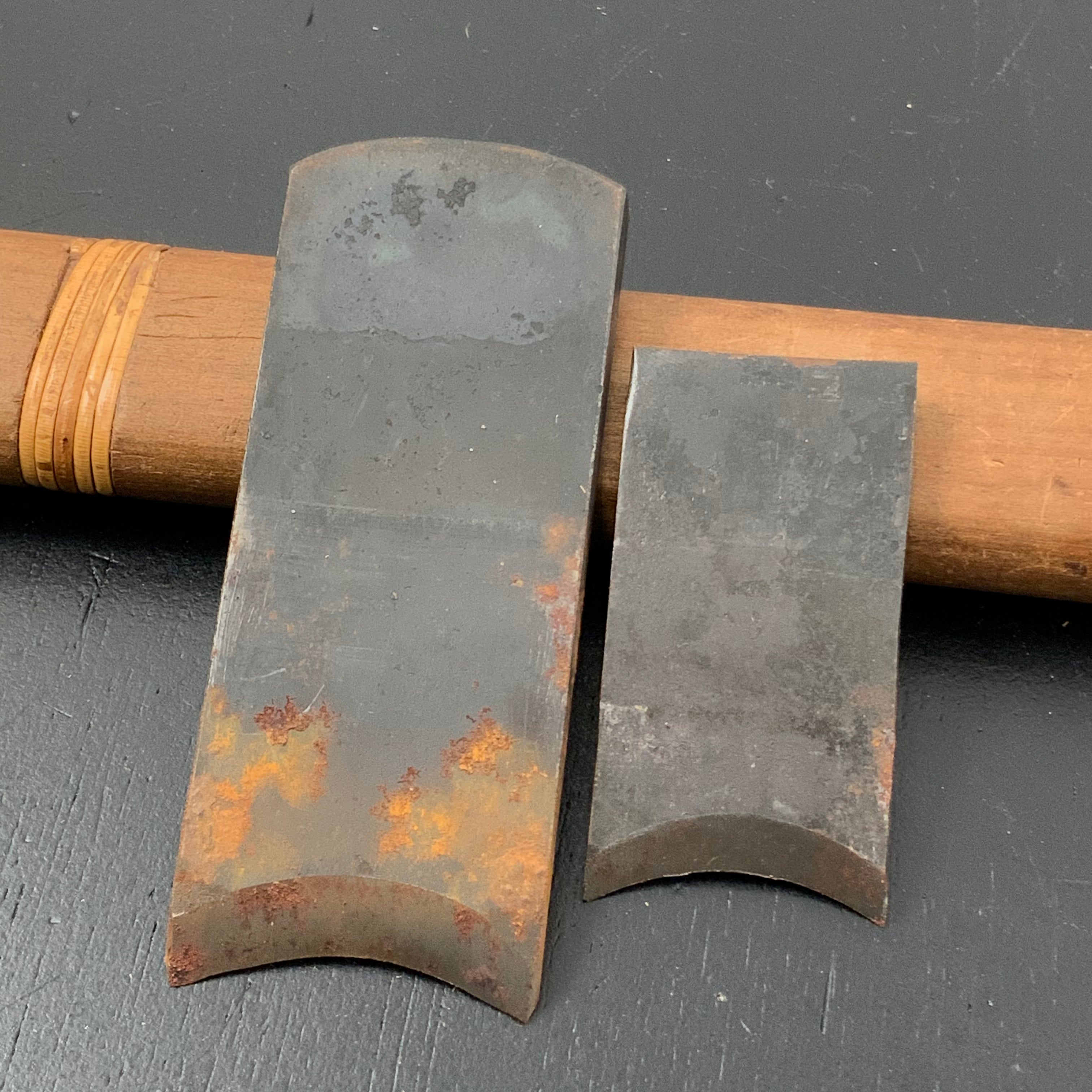 ♯2 Old stock Yoshihiro and Sukenari Small Rounding Plane (Uchimaru Kanna) 掘出し物 義弘&助成 内丸鉋