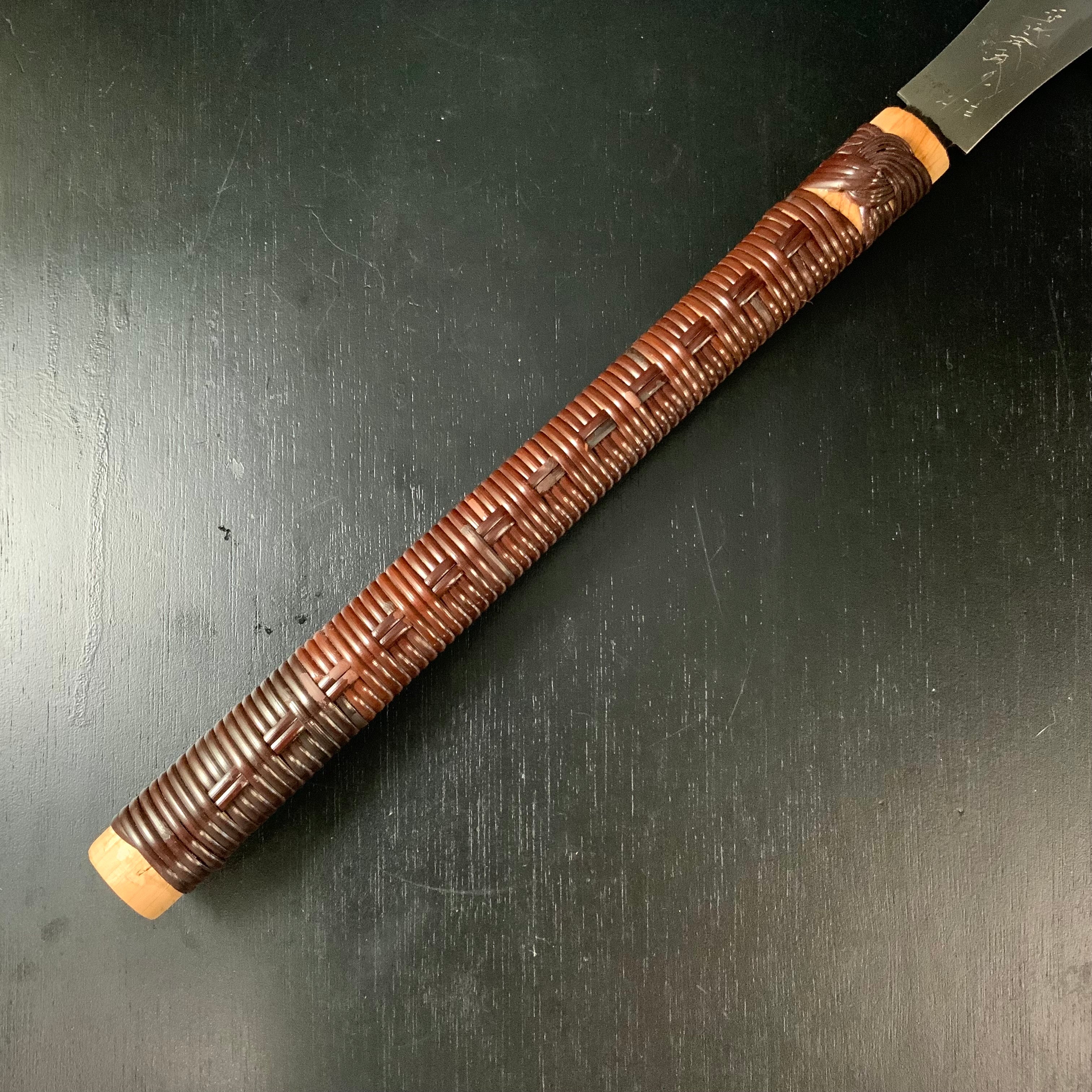 #149 Nagakatsu Double Edge Saw with Eddy Type Handles set by Kurashige 長勝鋸 渦巻き柄 両刃鋸 295mm