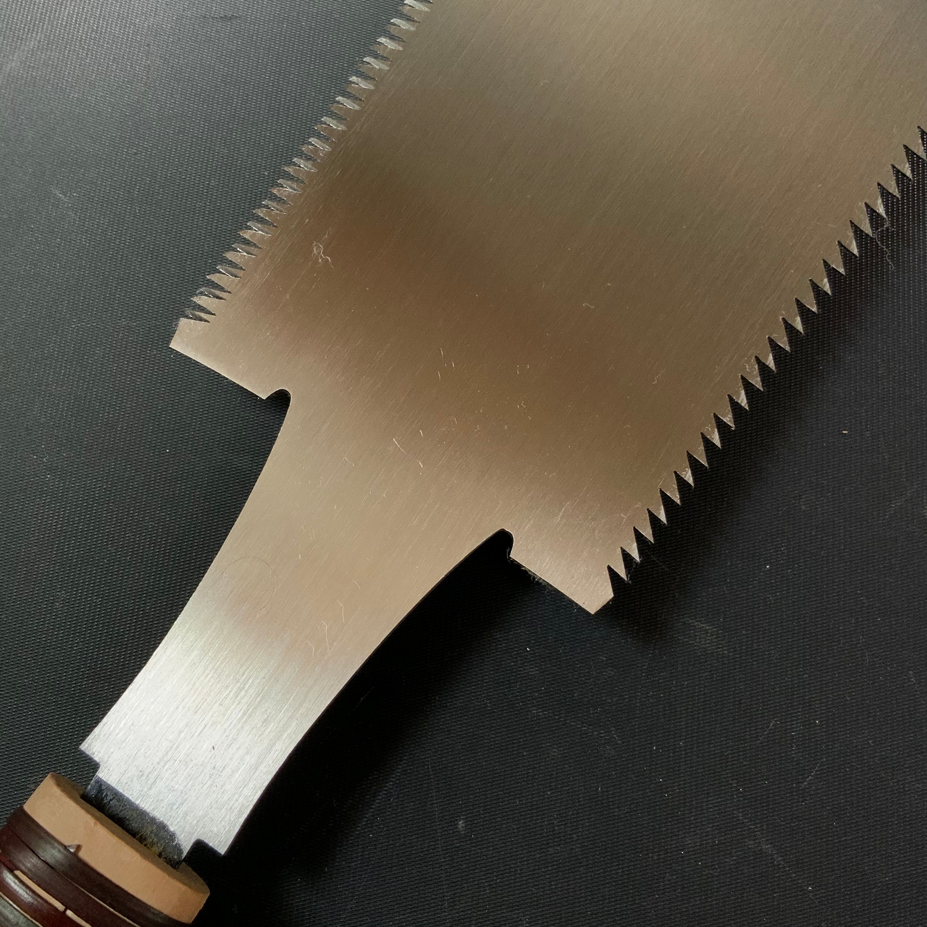 #R45 Ready to use! Old stock Double Edge Saw with Eddy Type Handles set by Kurashige 直ぐ使い 倉重栄助 目立 渦巻き柄 両刃鋸 255mm