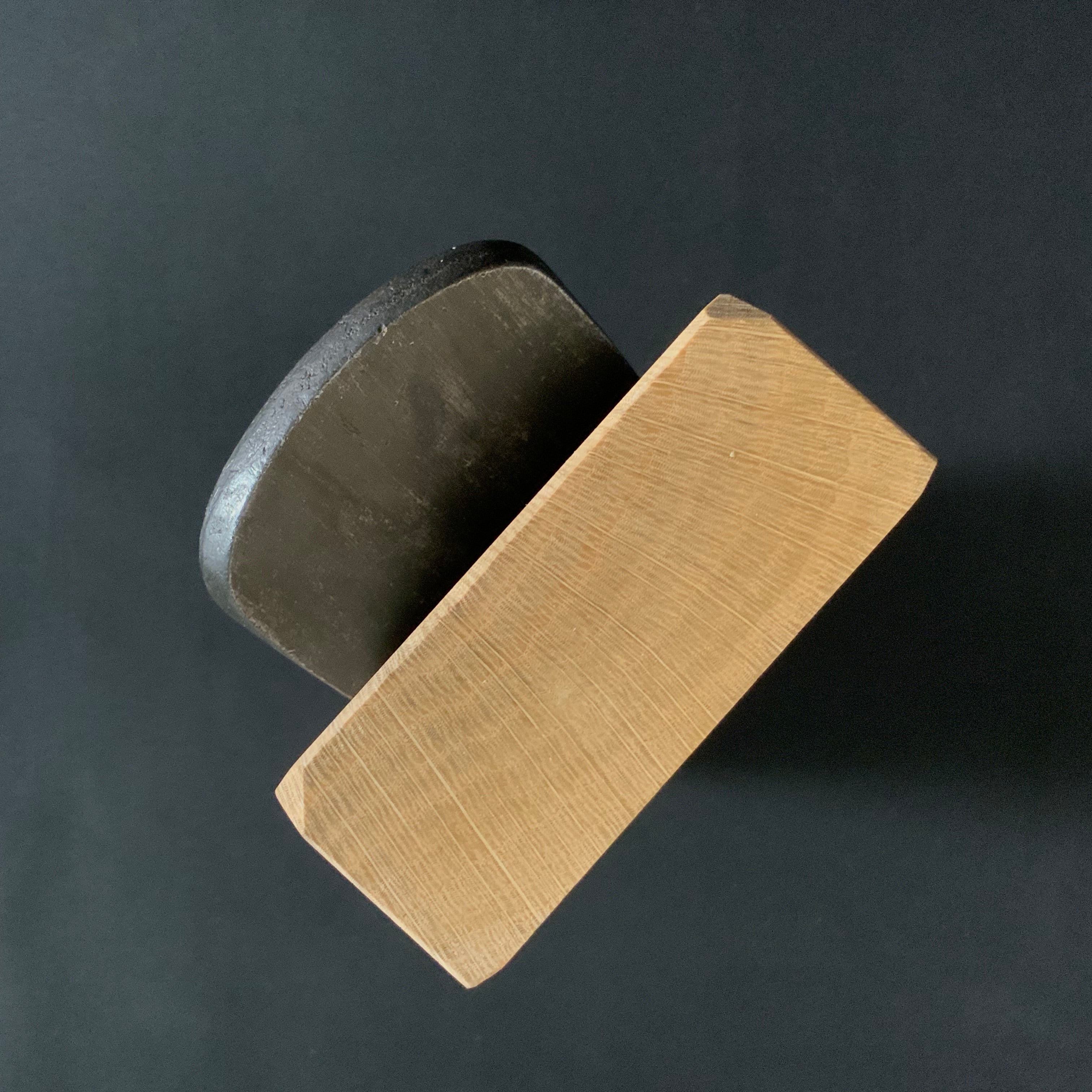 Meigo Ryomou Tsunesaburo Smoothing Plane (Kanna) with Super White steel Mokume 迷悟両忘 常三郎作 木目仕上鉋 青紙スーパー鋼 70mm