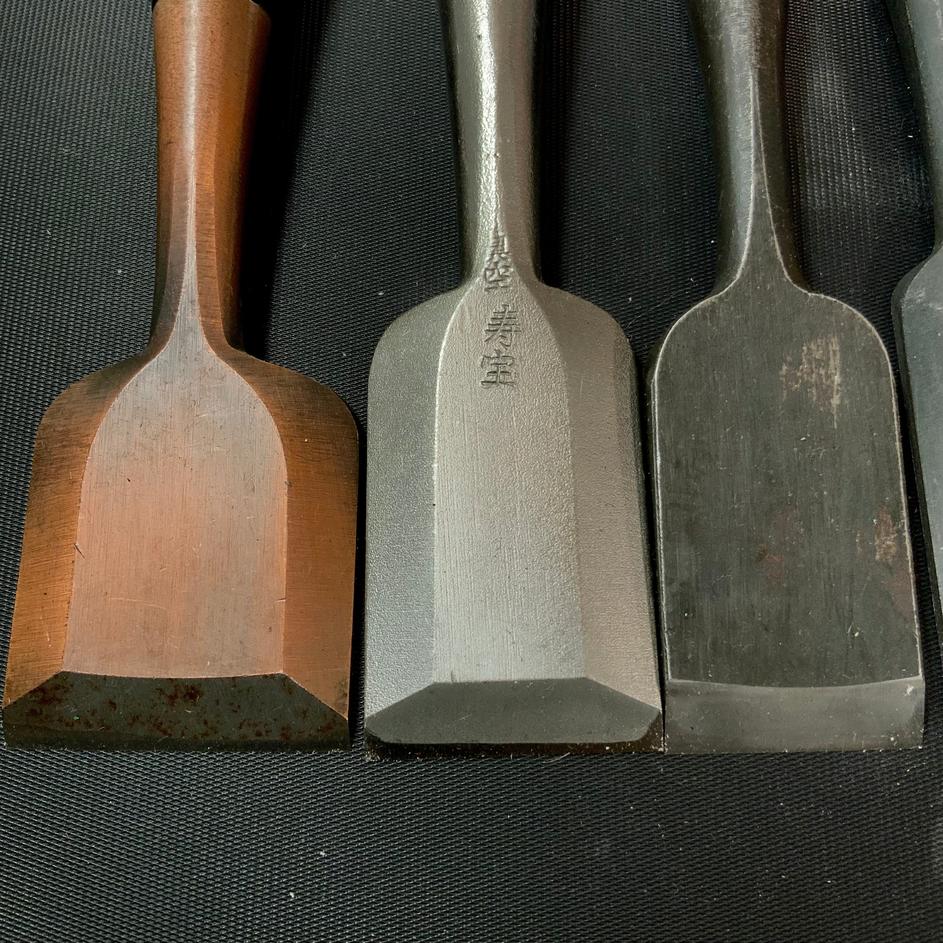#M154 Mixed set for beginner Bench chisels set by unknown smith バラ鑿合わせ 初心者におすすめ 追入組鑿 作者不明
