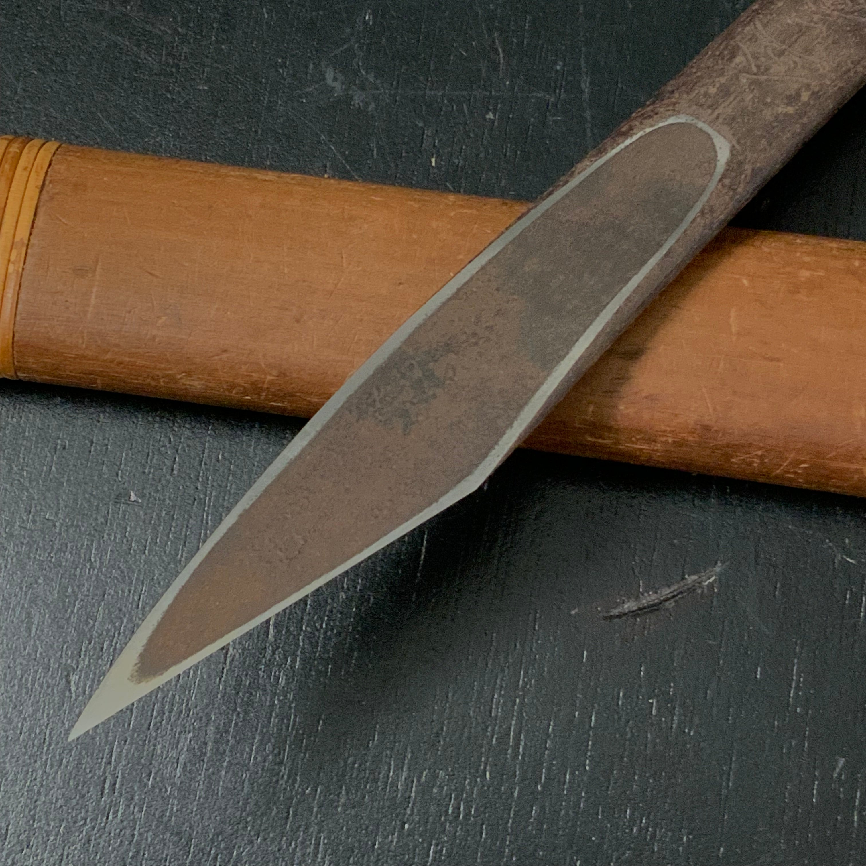 Kinpu gyokuro Hirotsugu Right hand Kiridashi by Sozen Carving 金風玉露 廣貢 素全作 切出し小刀 右 21mm