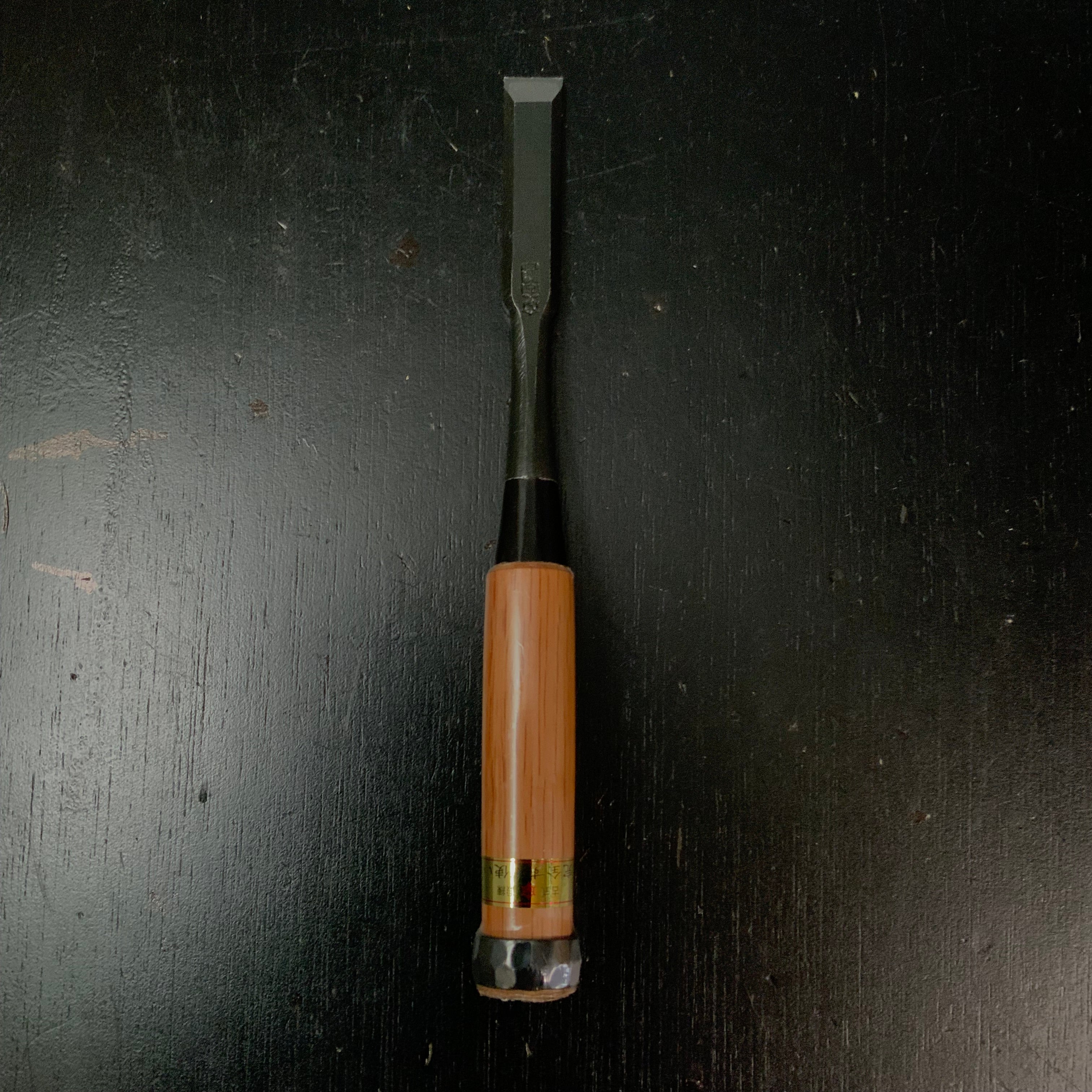 Tasai Bench chisels (Oirenomi) with blue steel 田斎作 黒仕上 追入鑿 15mm