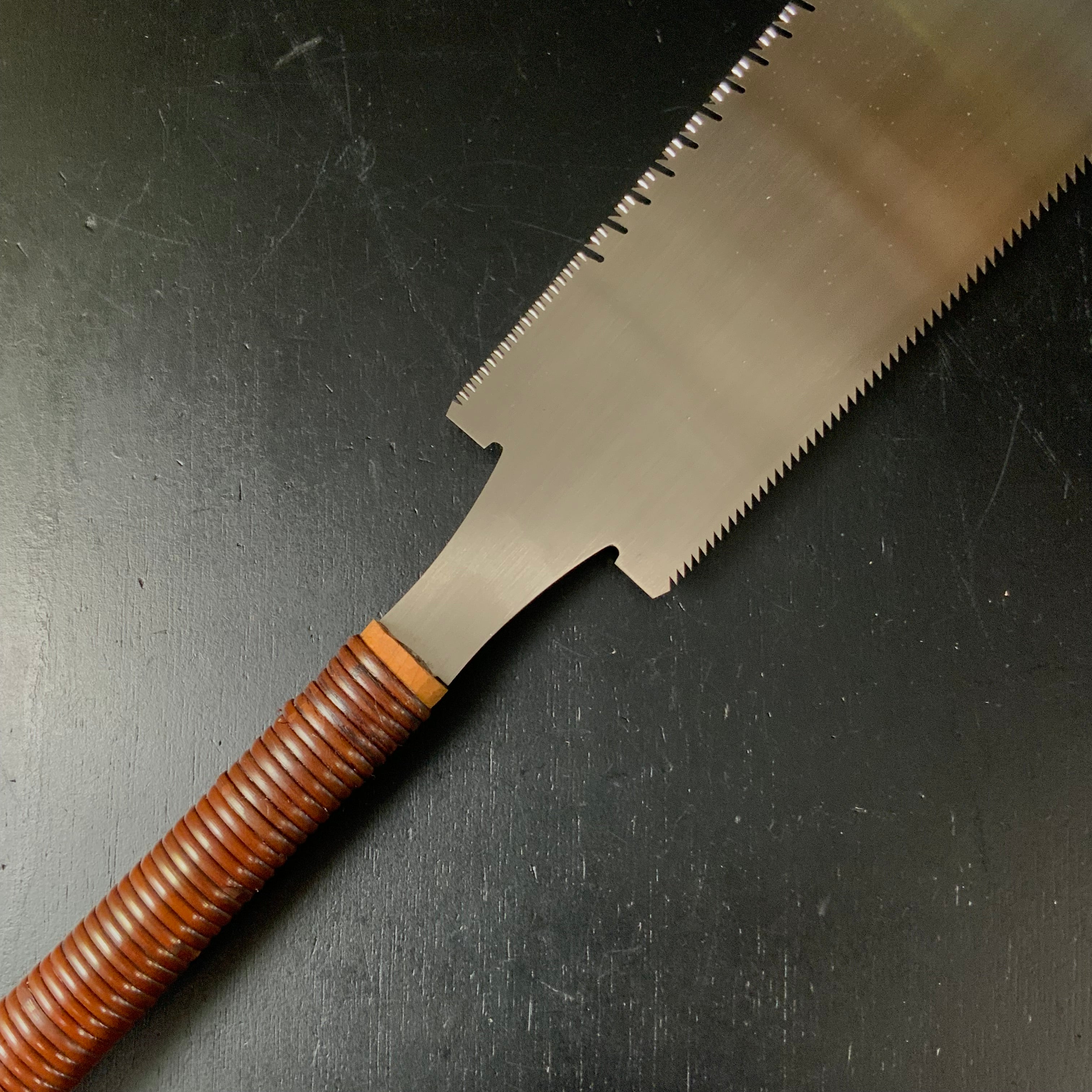 #200 Nagakatsu Double Edge Saw Eddy Type Handles set by Kurashige For Soft Wood 長勝鋸 渦巻き柄 両刃鋸 245mm