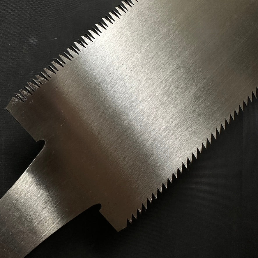 #R23 Ready to use! Old stock Double Edge Saw with Eddy Type Handles set by Kurashige 直ぐ使い 倉重栄助 目立 渦巻き柄 両刃鋸 300mm