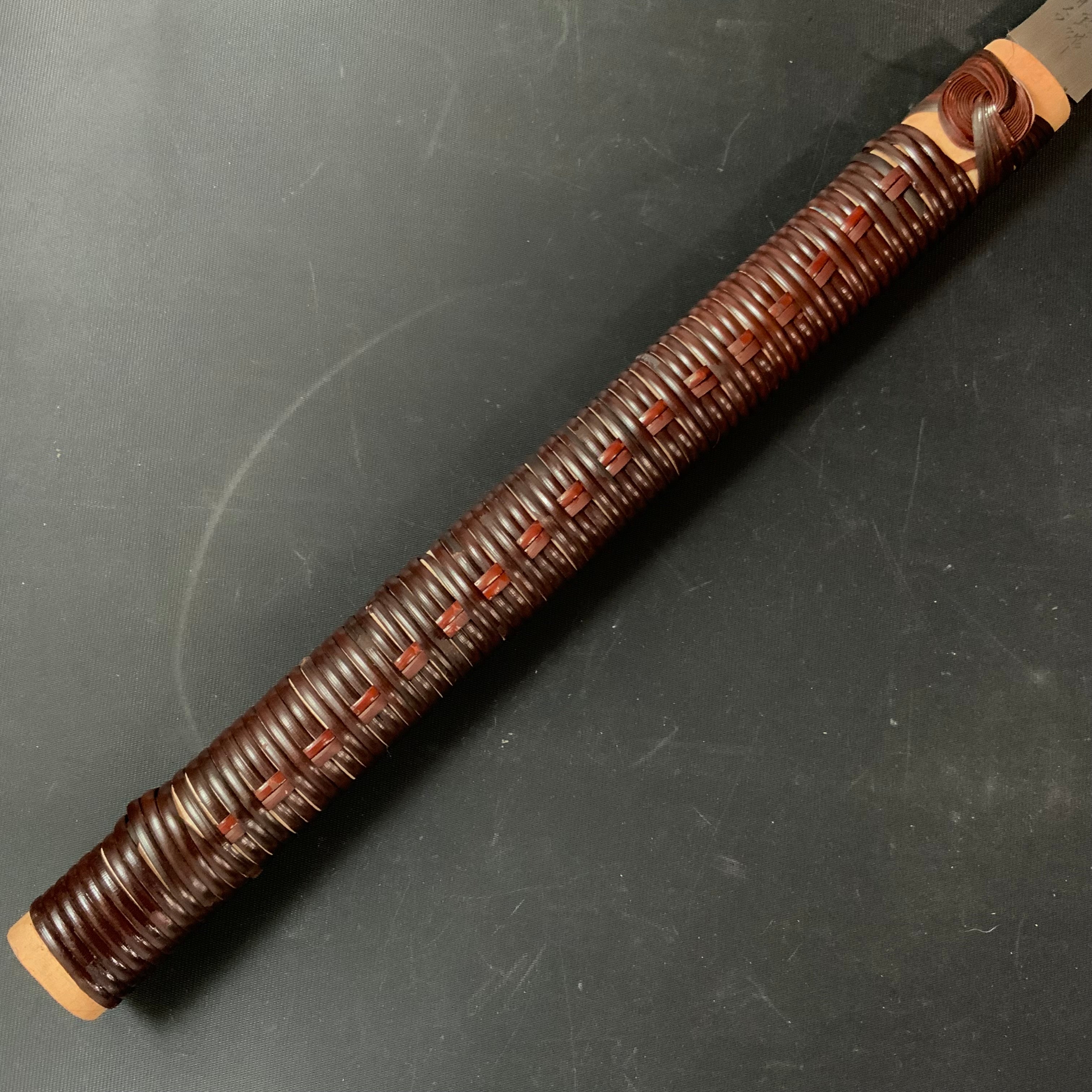 #R45 Ready to use! Old stock Double Edge Saw with Eddy Type Handles set by Kurashige 直ぐ使い 倉重栄助 目立 渦巻き柄 両刃鋸 255mm