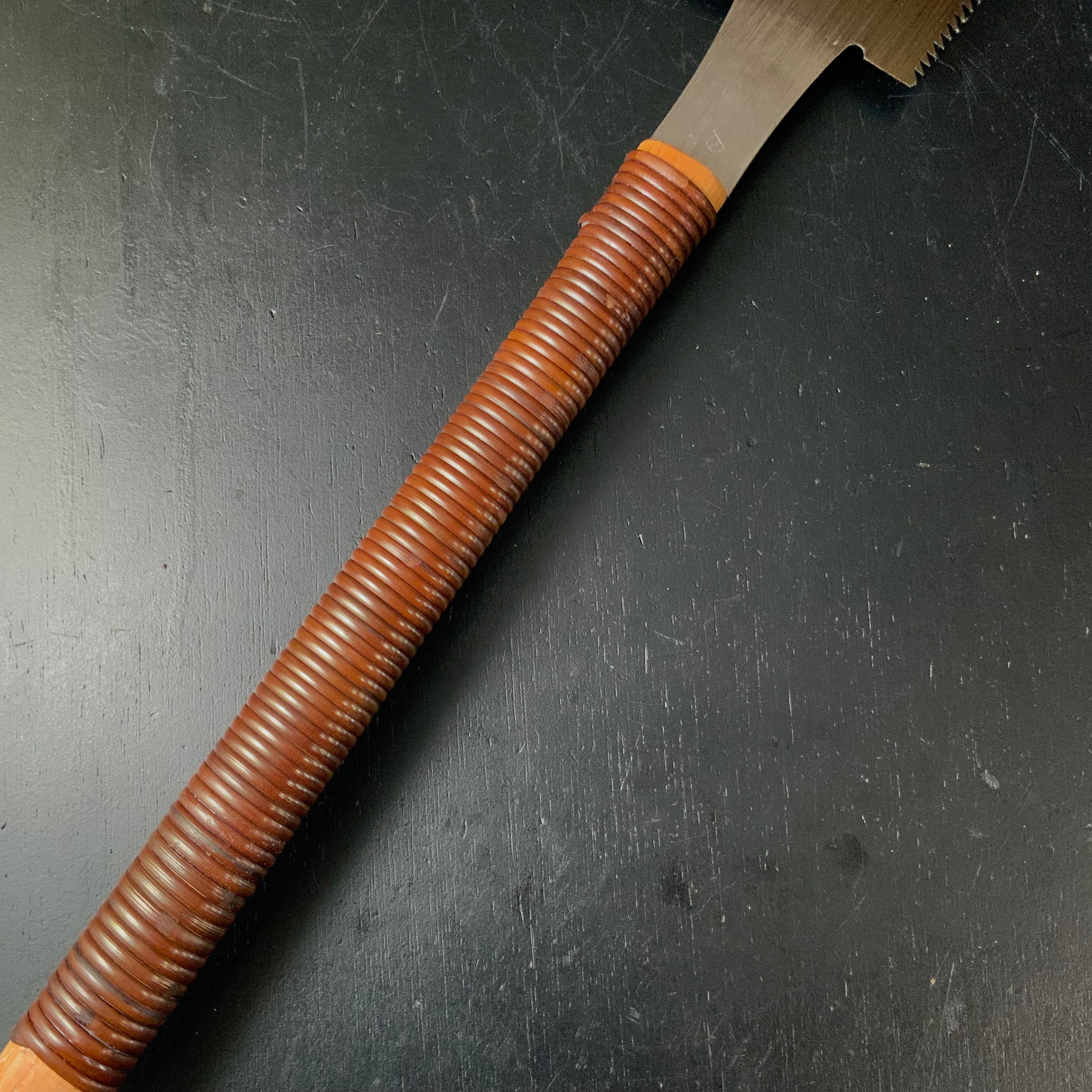 #198 Nagakatsu Double Edge (Ryoba) Saw with Eddy Type Handles For Soft Wood 長勝鋸 両刃鋸 渦巻き柄 針葉材用 270mm