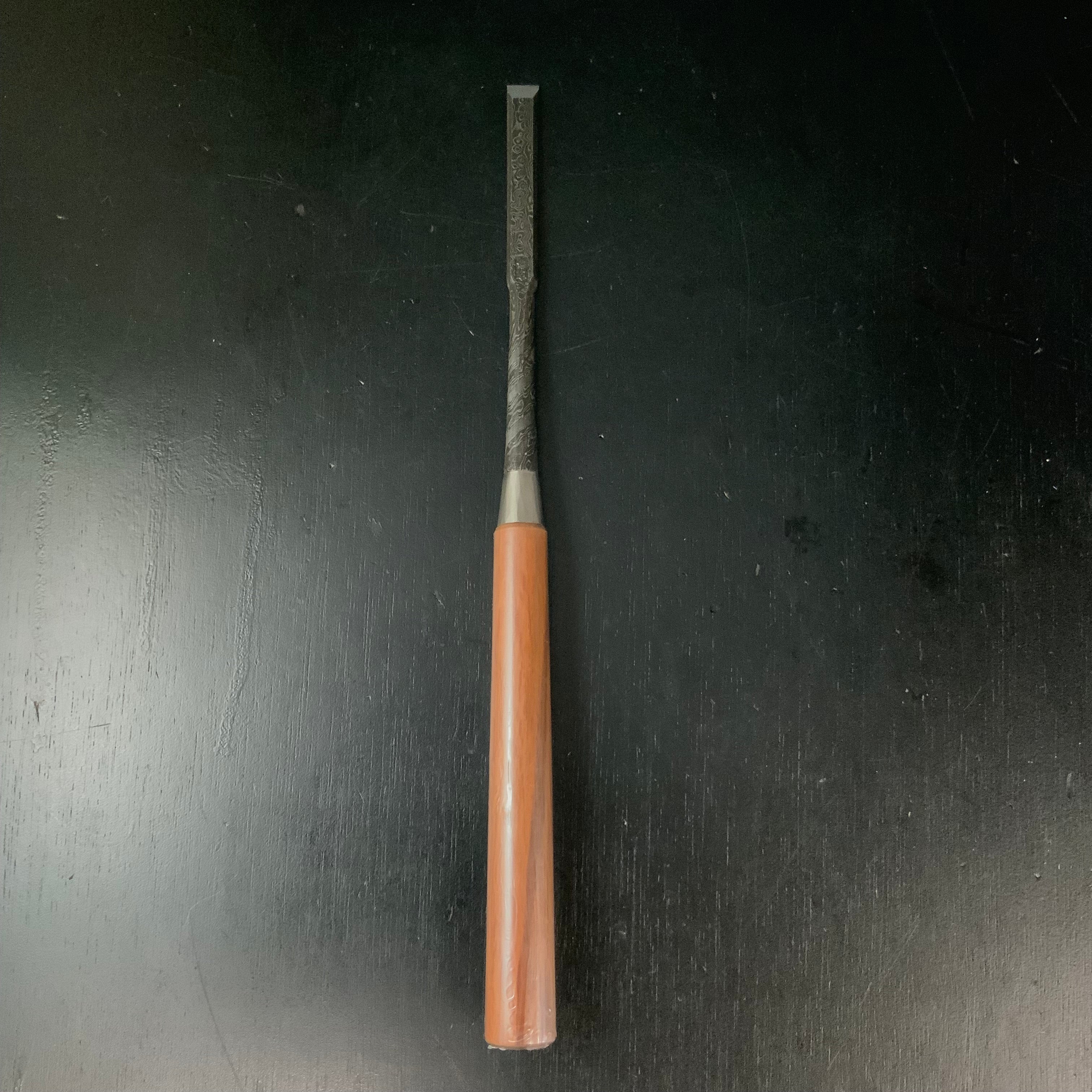 Tasai Mokume Special Paring chisels (Usunomi) with blue steel 田斎作 木目 薄鑿 赤樫柄 四分五厘