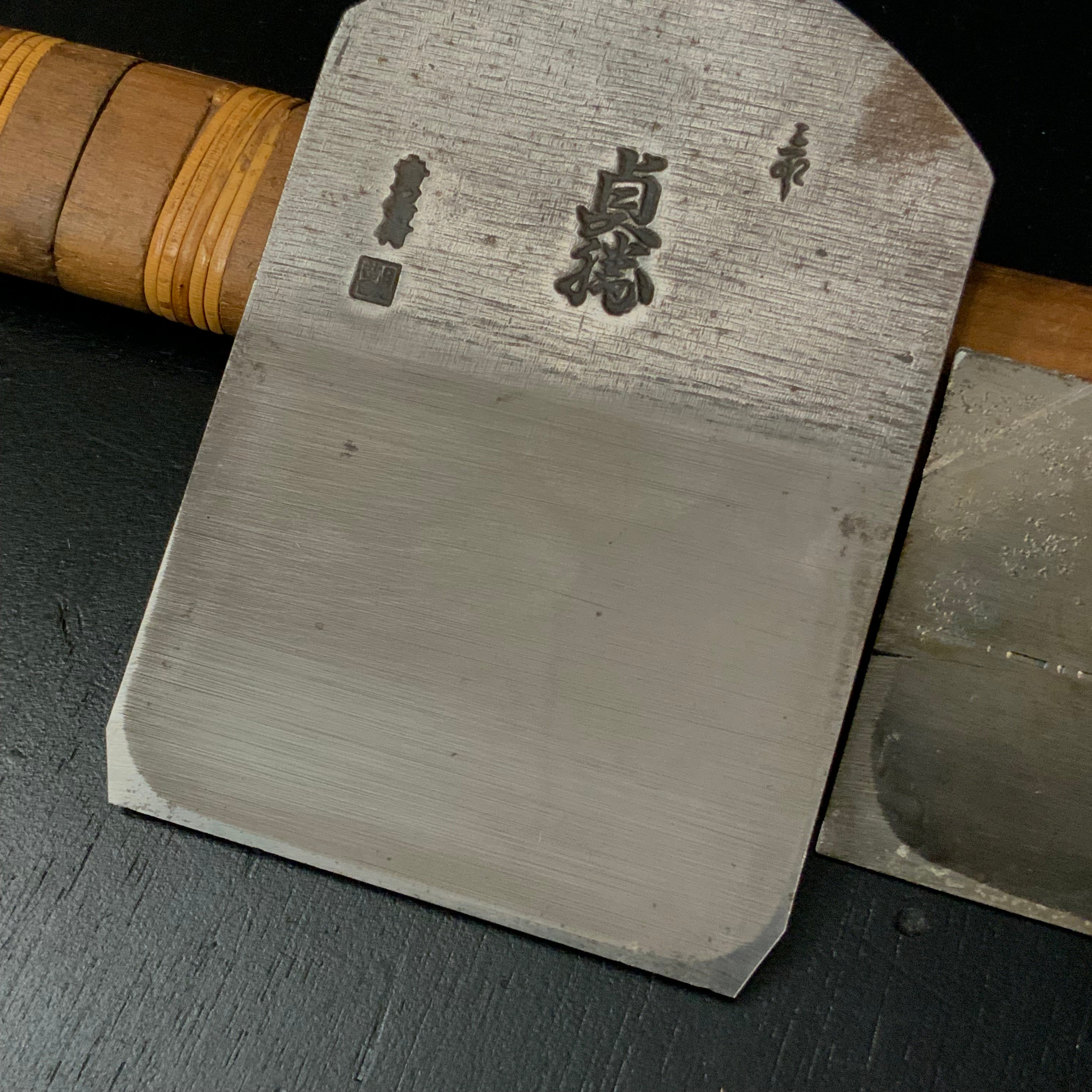 Old stock Sadatoku Smoothing Plane(Kanna) by unknown 掘出し物 貞徳 作者不明 仕上げ鉋 75mm