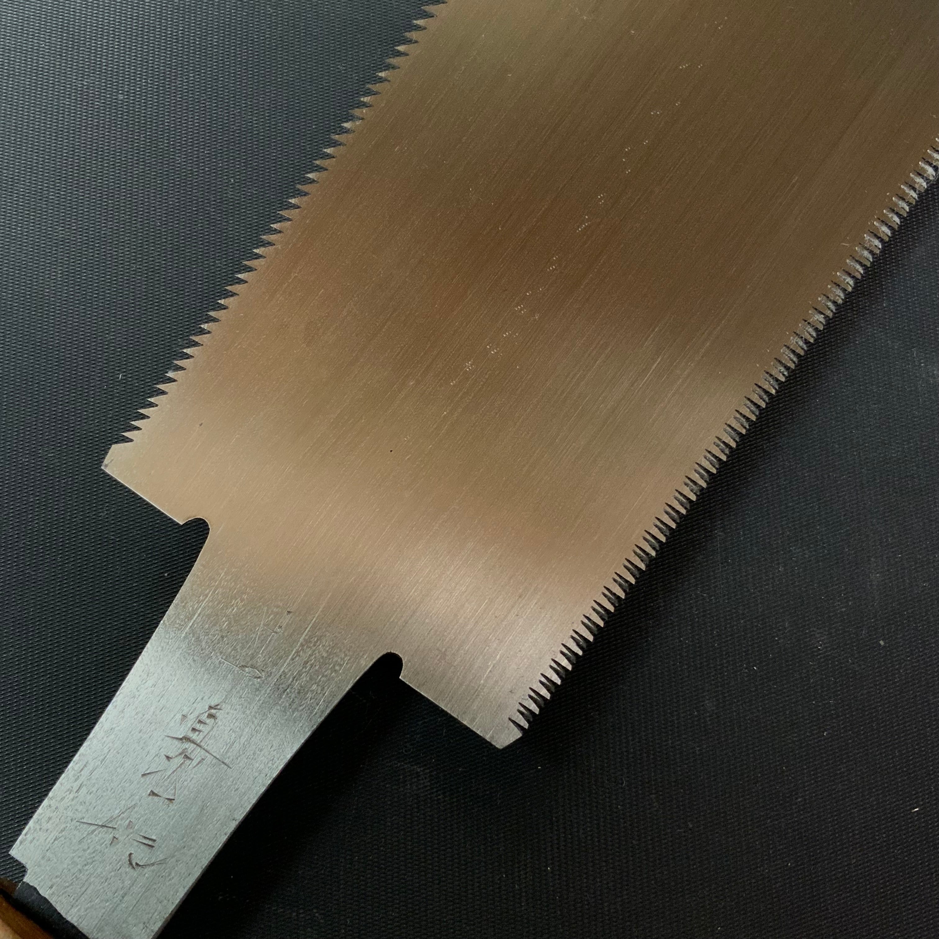 #R39 Ready to use! Old stock Double Edge Saw with Eddy Type Handles set by Kurashige 直ぐ使い 倉重栄助 目立 渦巻き柄 両刃鋸 210mm