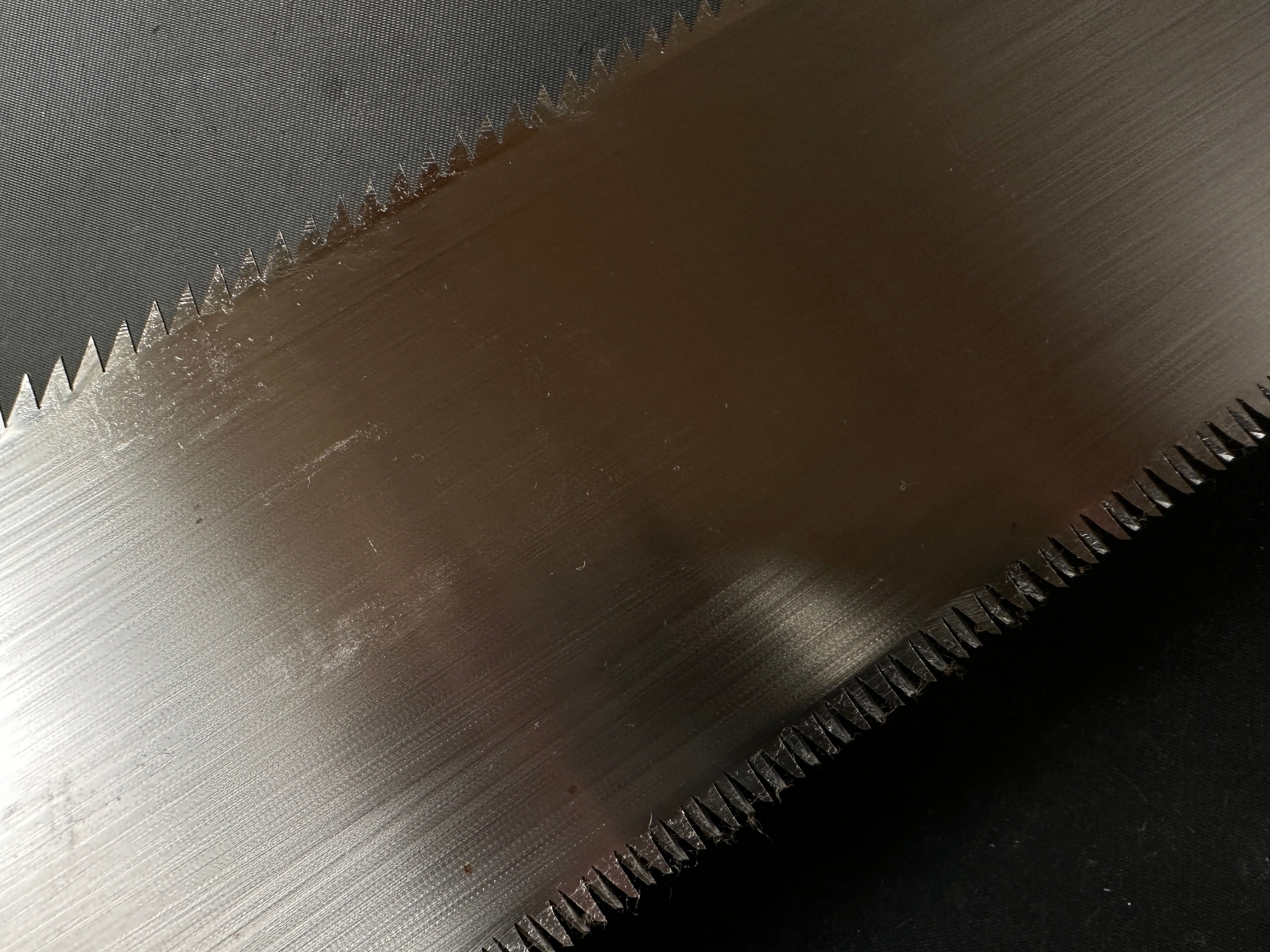 #R5 Ready to use! Old stock Double Edge (Ryoba) Saw with Eddy Type Handles set by Kurashige 直ぐ使い 倉重栄助氏目立 渦巻き柄 両刃鋸 300mm