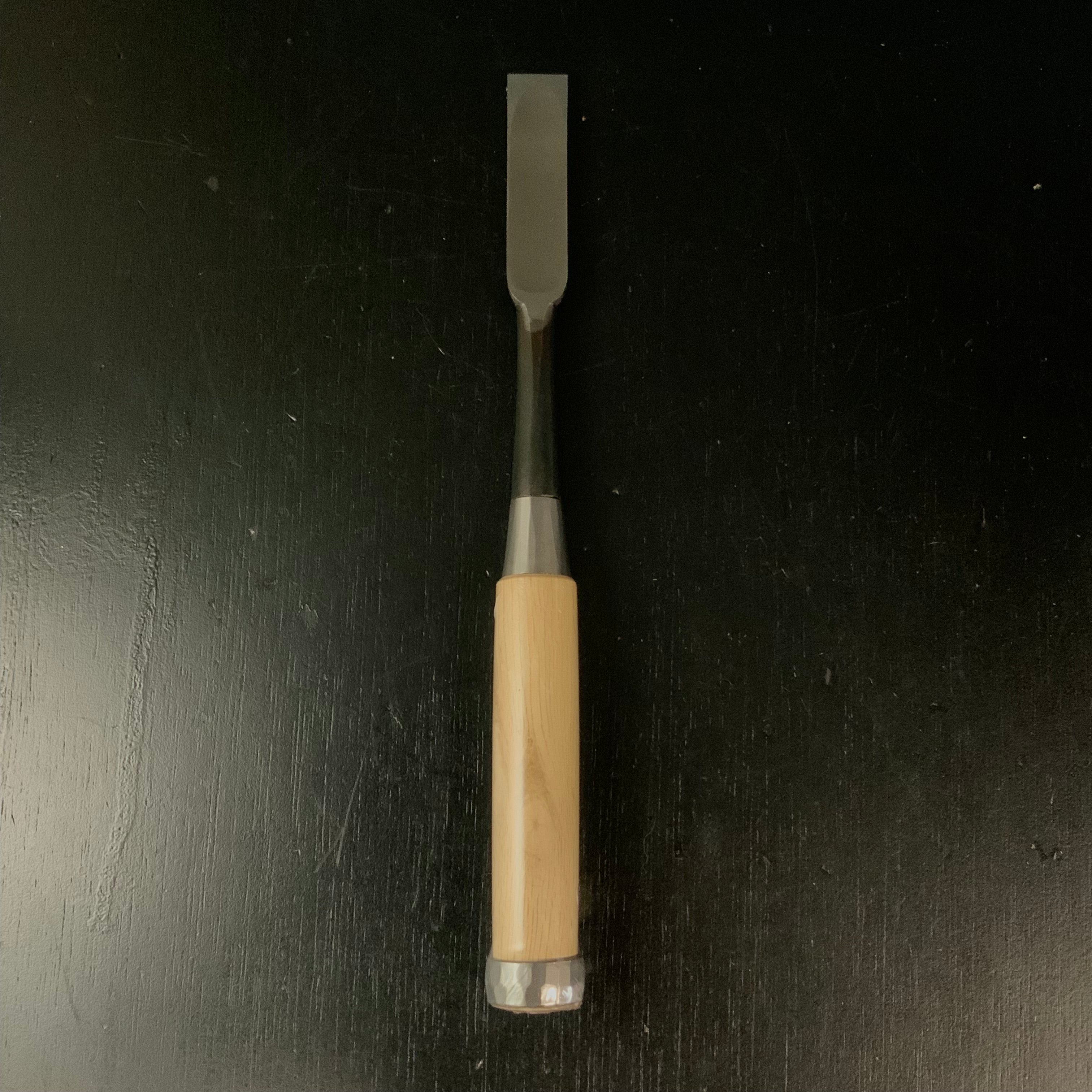 Tasai Special Medium Timber chisels with Japanese white oak 田斎作 中叩き鑿 芯付白樫柄 18mm Chutatakinomi