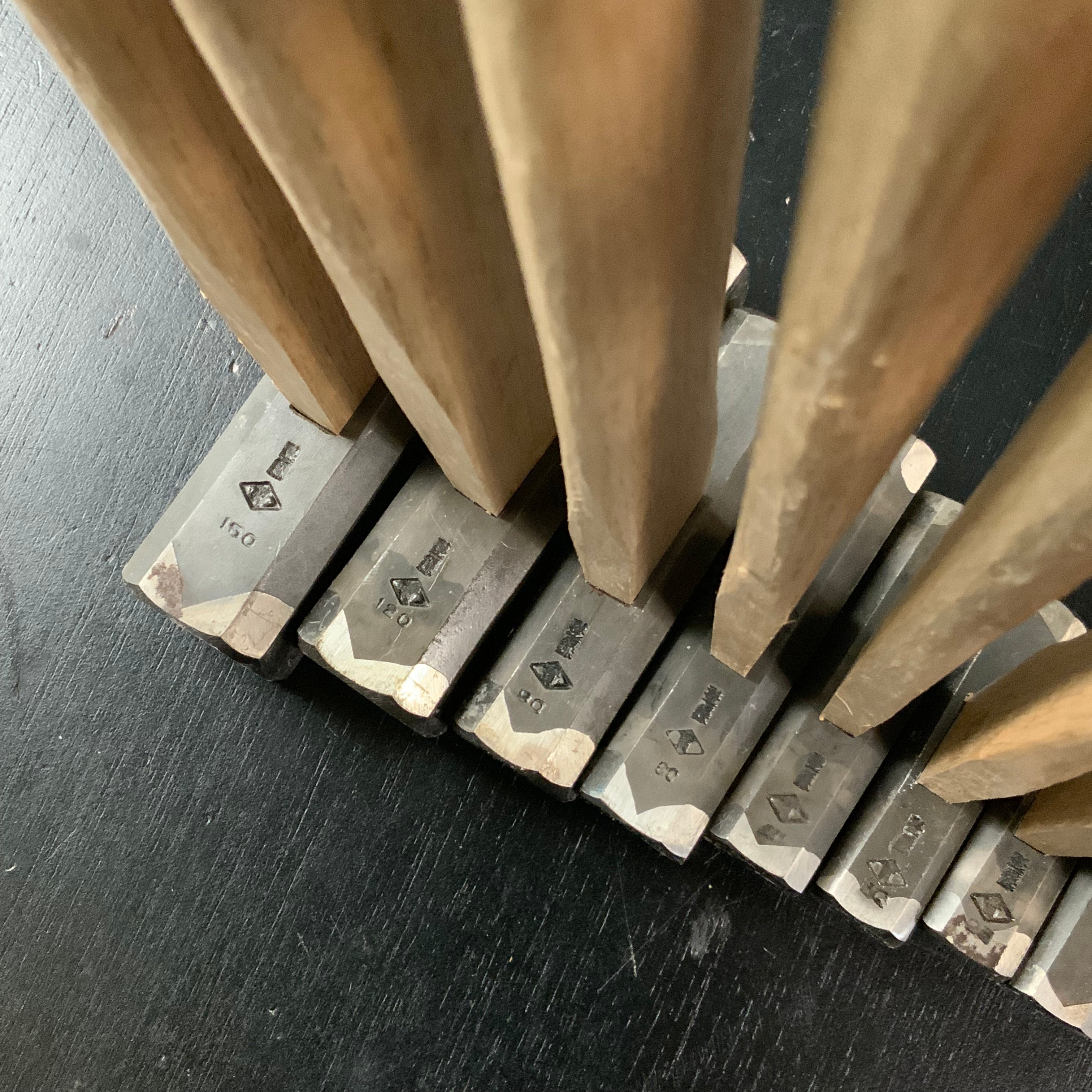 Old stock Hishikan Octagon Hammers File finish with handle 掘出し物 菱貫 八角玄翁 柄付 ヤスリ仕上