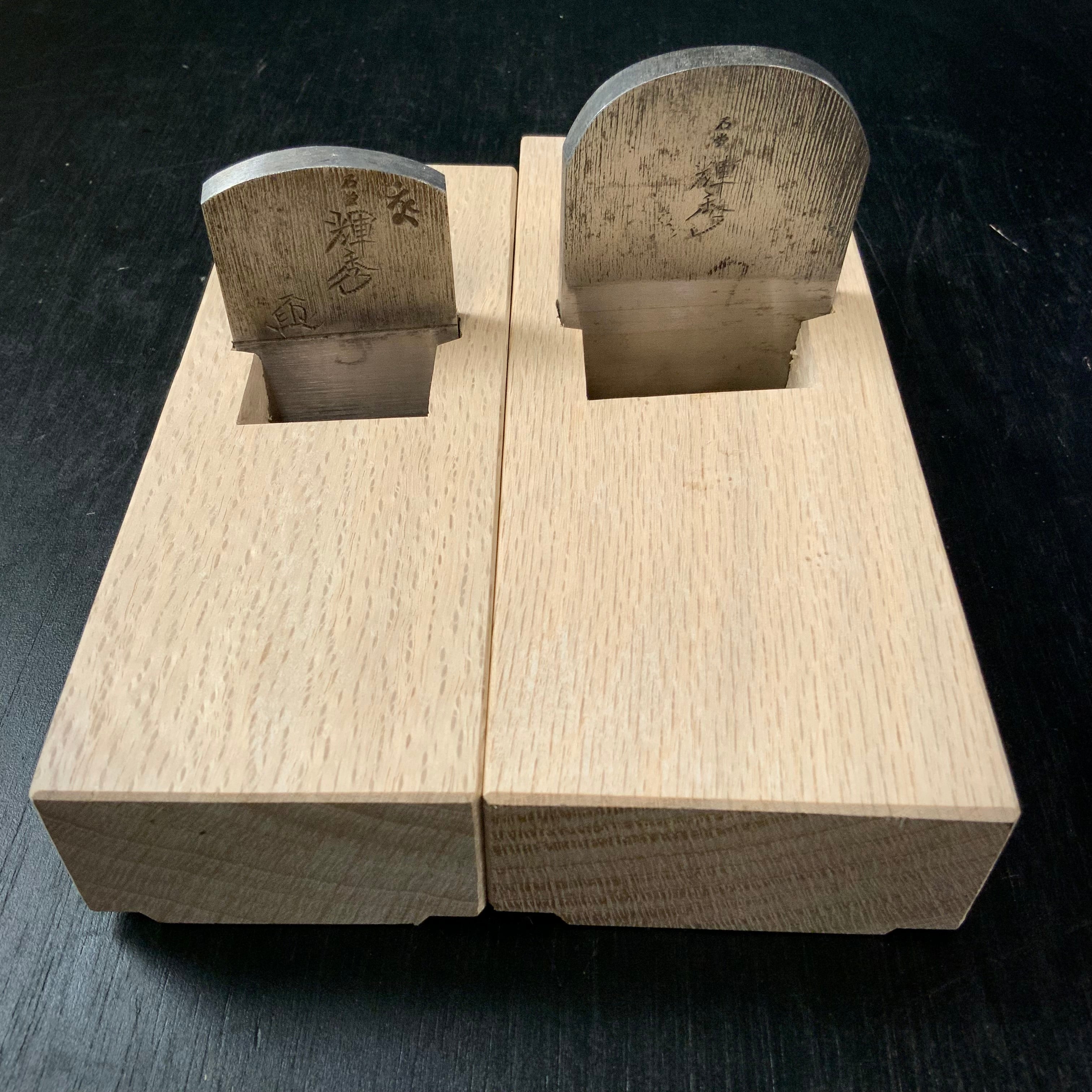 Teruhide eleventh generation Teruhide Standing Plane (Dainaoshi Kanna) 輝秀 十一代目 石堂秀雄作 台直鉋 段付