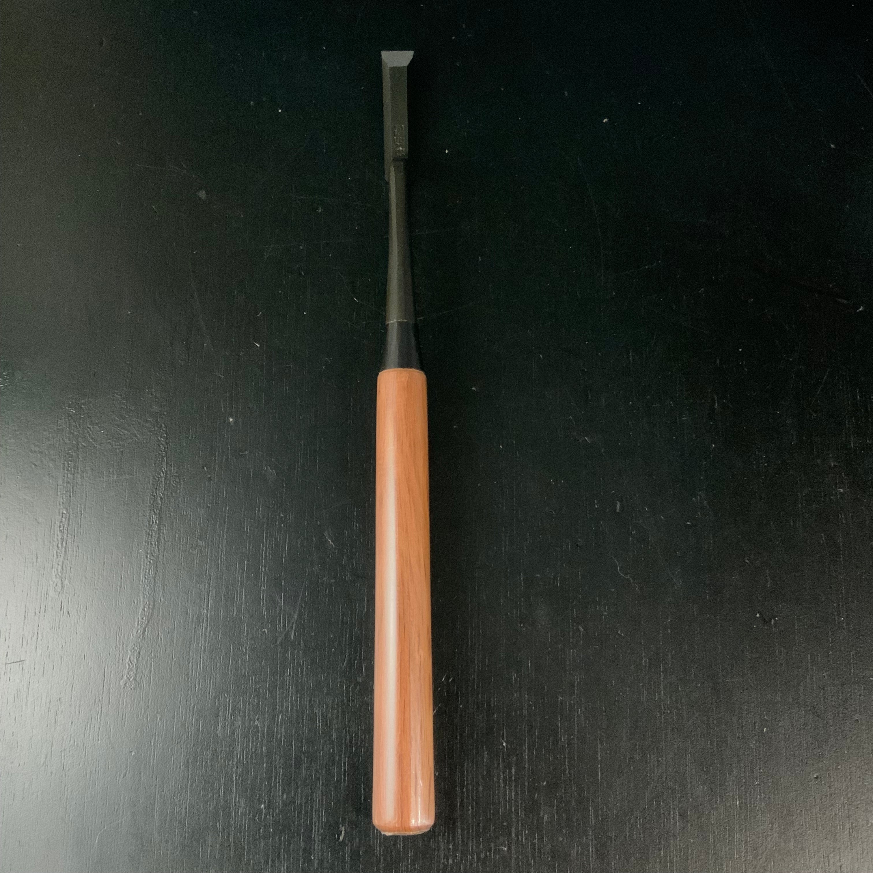 Tasai Special Trowel chisel (Kote nomi) 田斎作 面取鏝鑿 赤樫柄 15mm