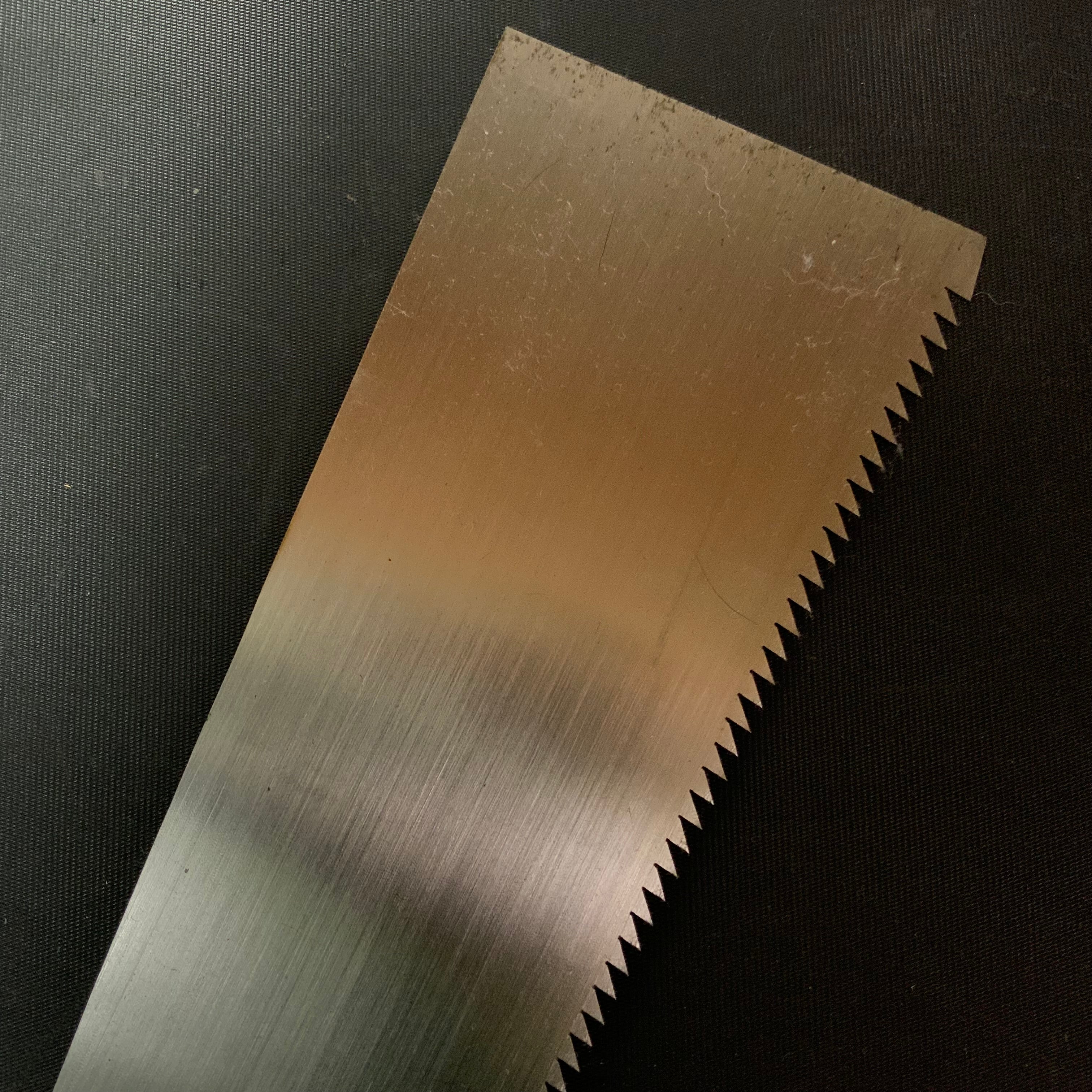 #R51 Ready to use! Old stock Double Edge(Kataba) Saw with Eddy Type Handles set by Kurashige 直ぐ使い 倉重栄助 目立 渦巻き柄 片刃鋸 235mm