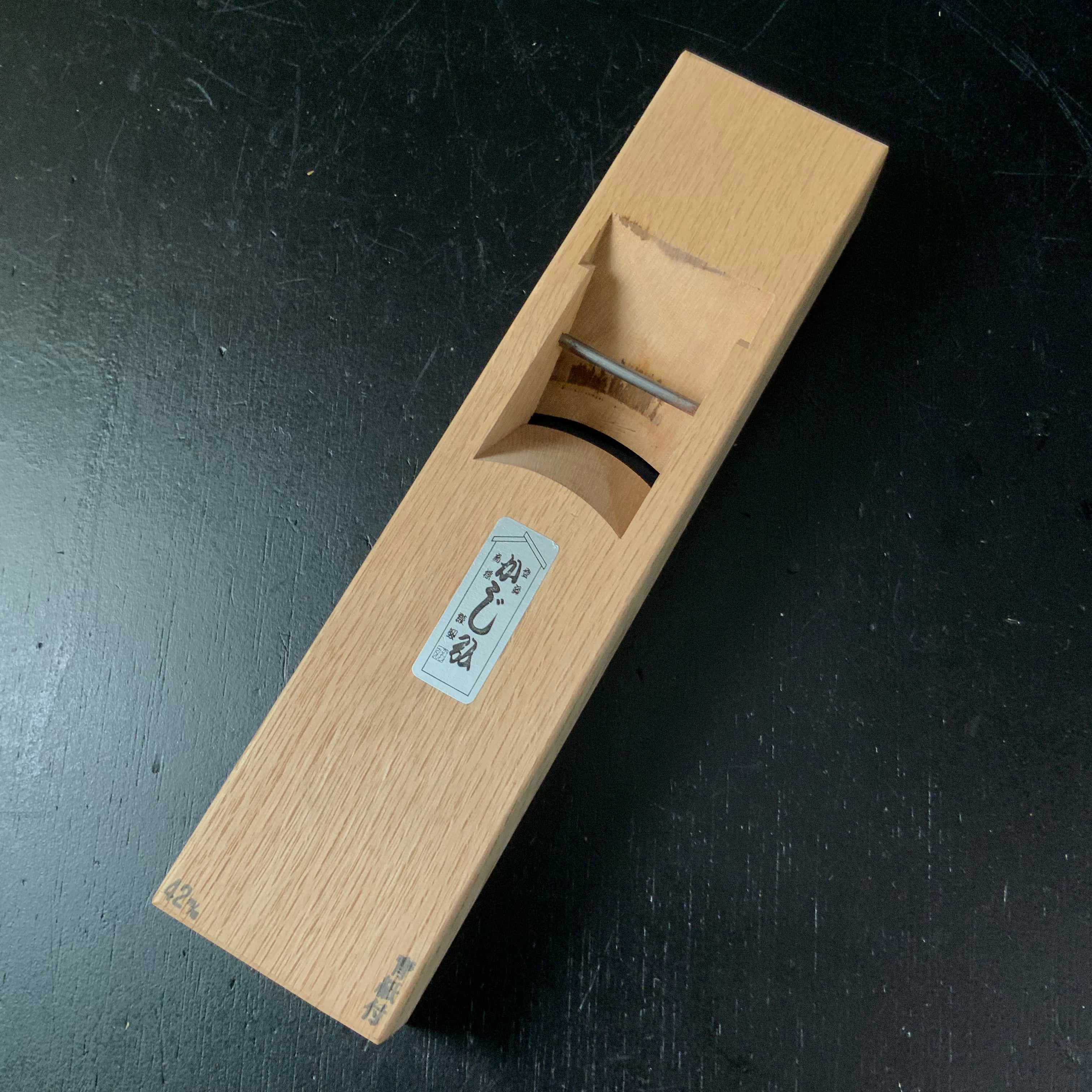 Old stock Kajihiro Small Rounding Plane (Uchimaru Kanna) 掘出し物 内丸鉋 かじ弘 42mm