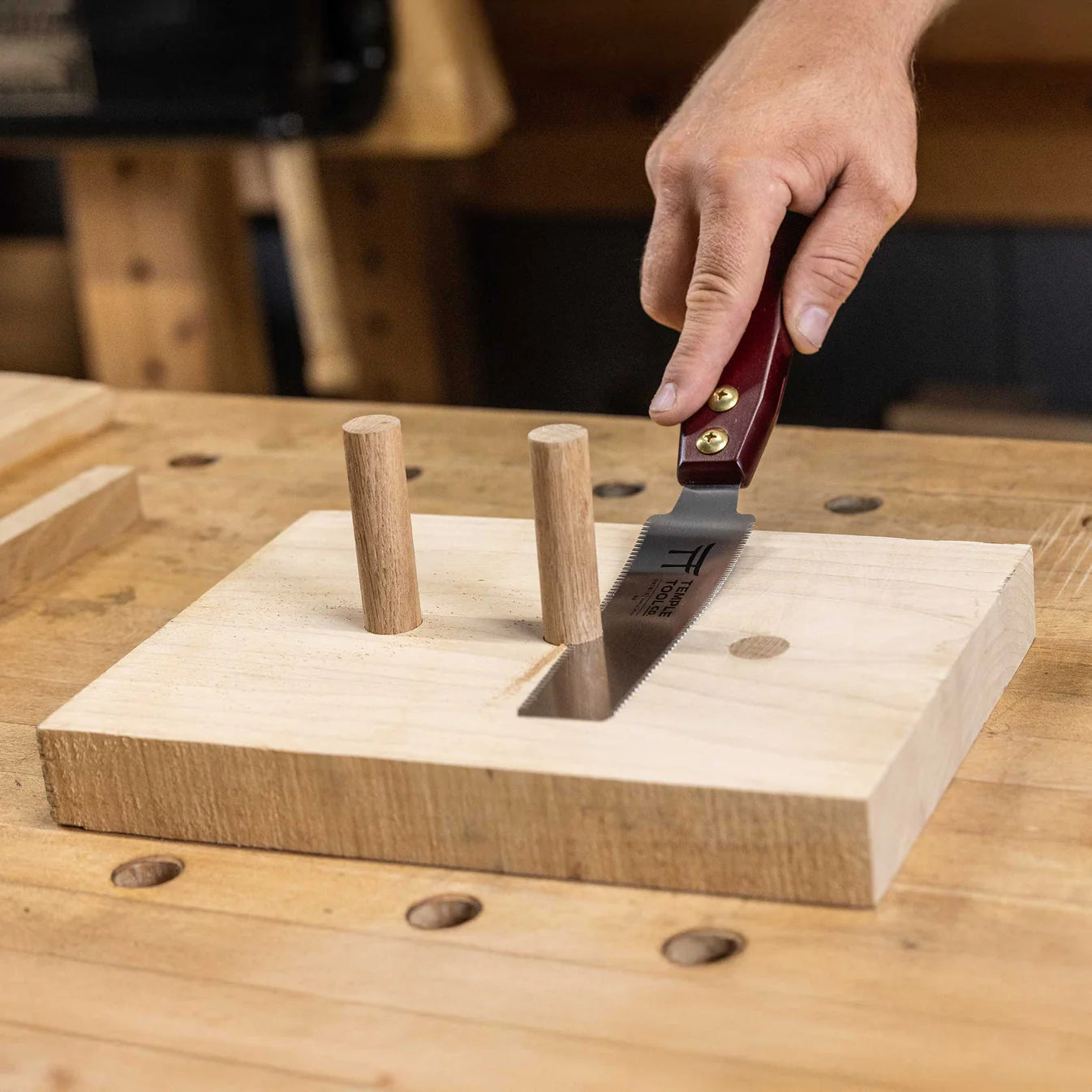 Temple Tool Japanese Flush Cut Saw 150mm テンプルツール 両刃ダボ引き鋸 150mm