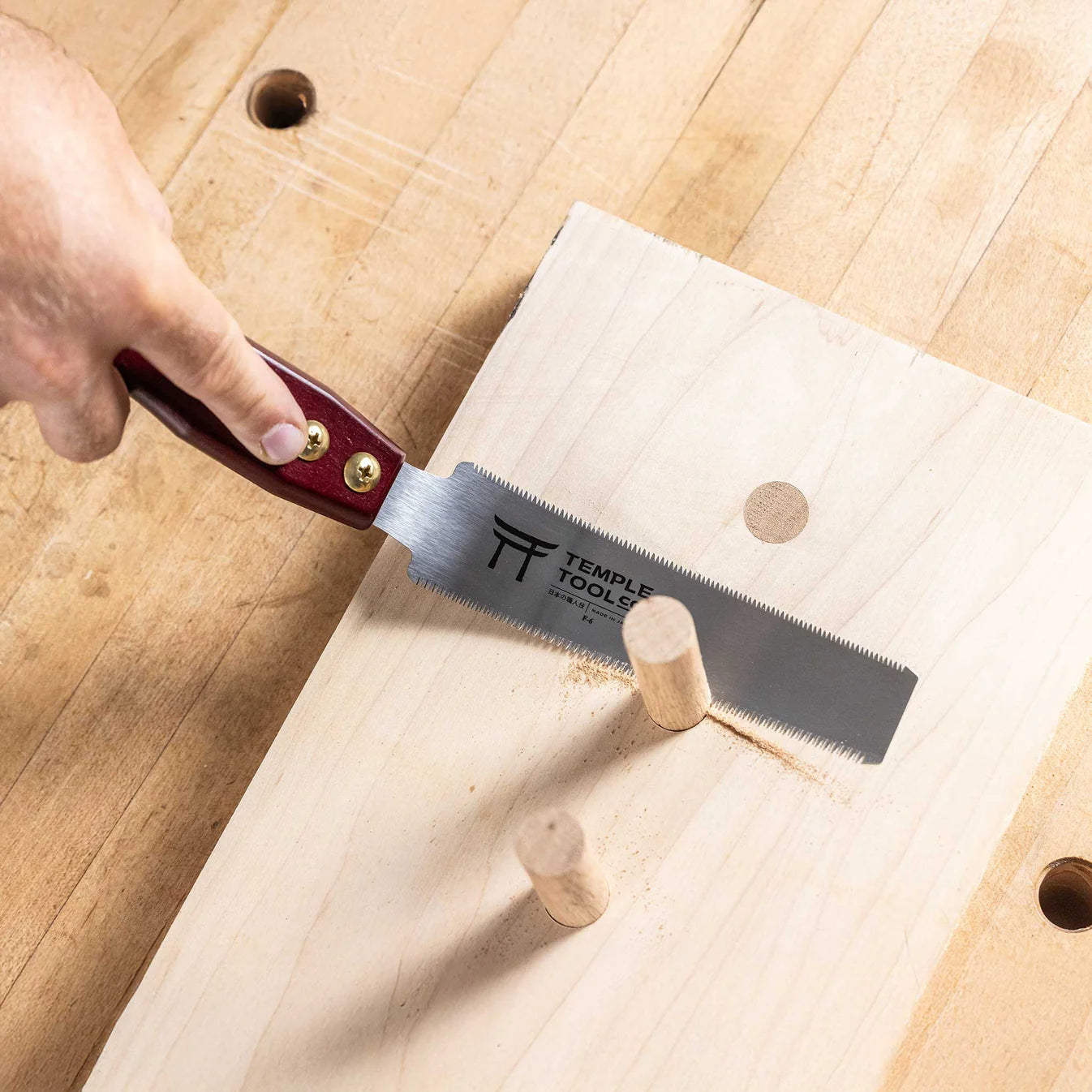 Temple Tool Japanese Flush Cut Saw 150mm テンプルツール 両刃ダボ引き鋸 150mm