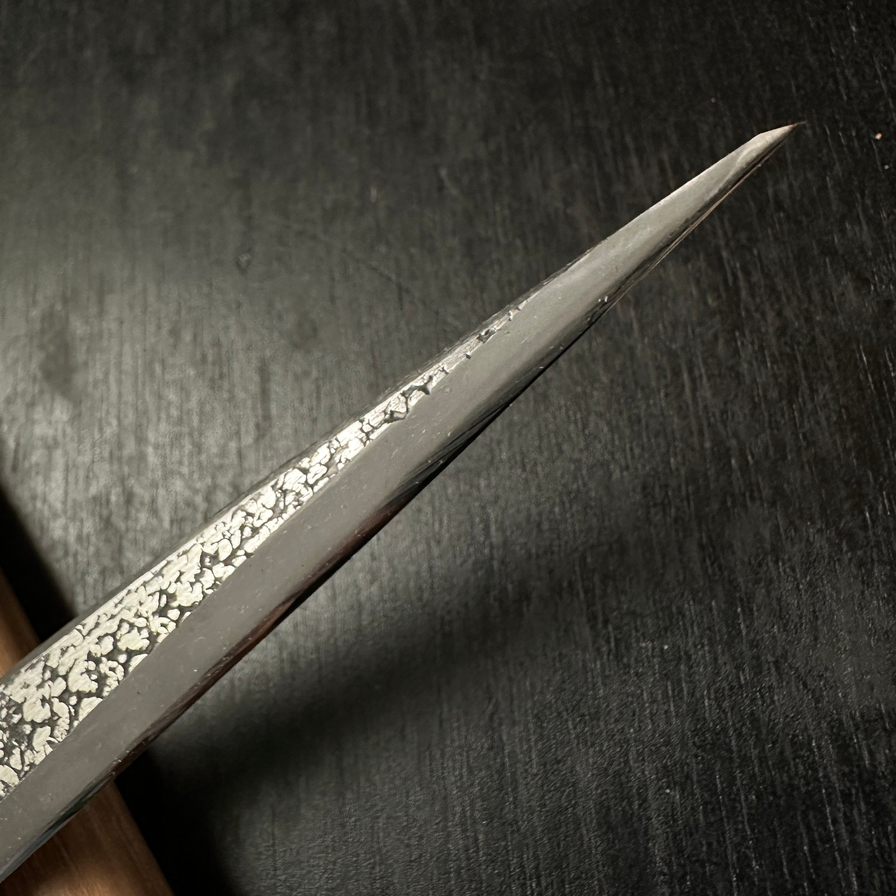 Old stock Kanemoto Kuri Kokatana with white steel Right 掘出し物 兼元 繰り小刀 右 120mm