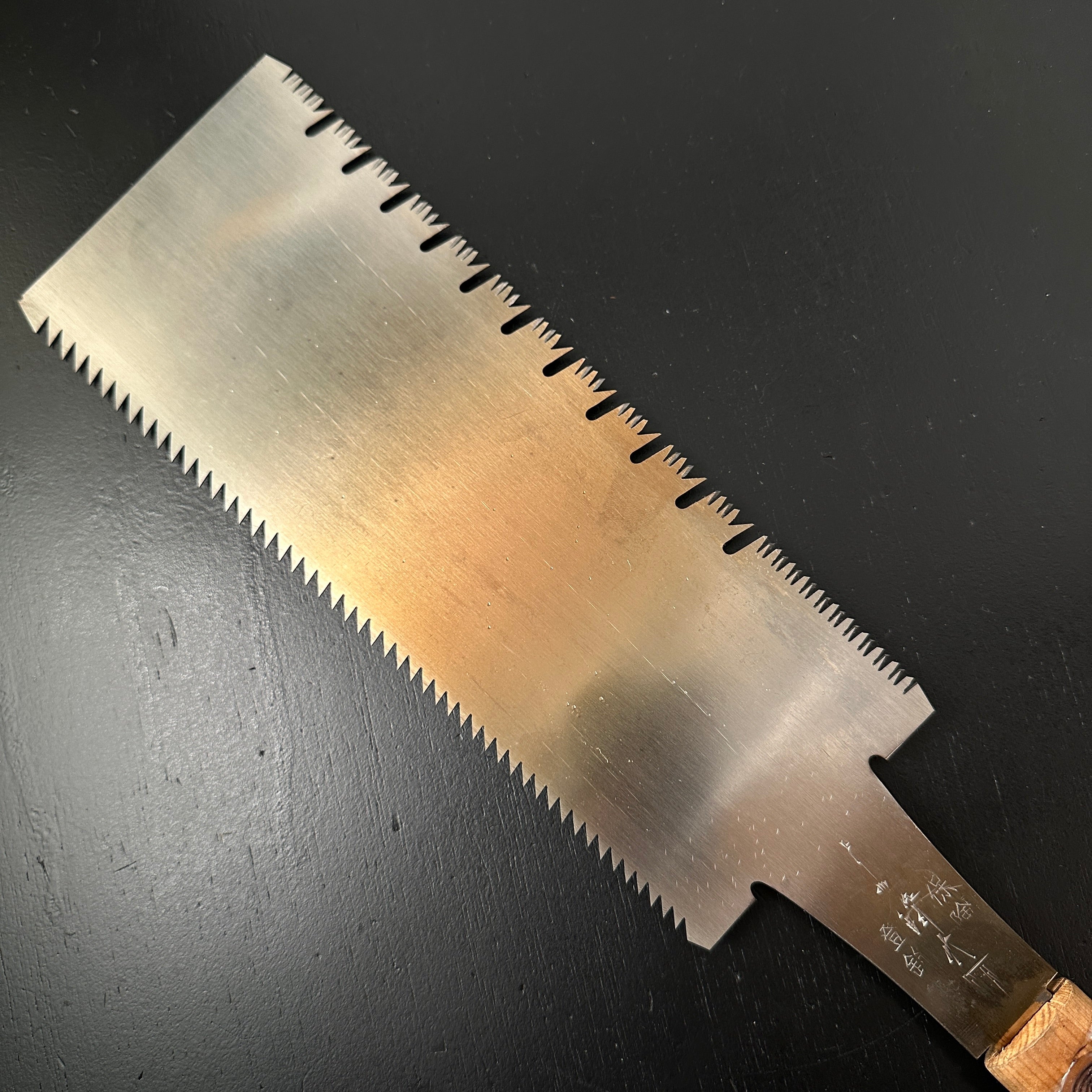 #188 Nagakatsu Double Edge Saw Eddy Type Handles set by Kurashige For Hard Wood 長勝鋸 渦巻き柄 両刃鋸 広葉材用 260mm