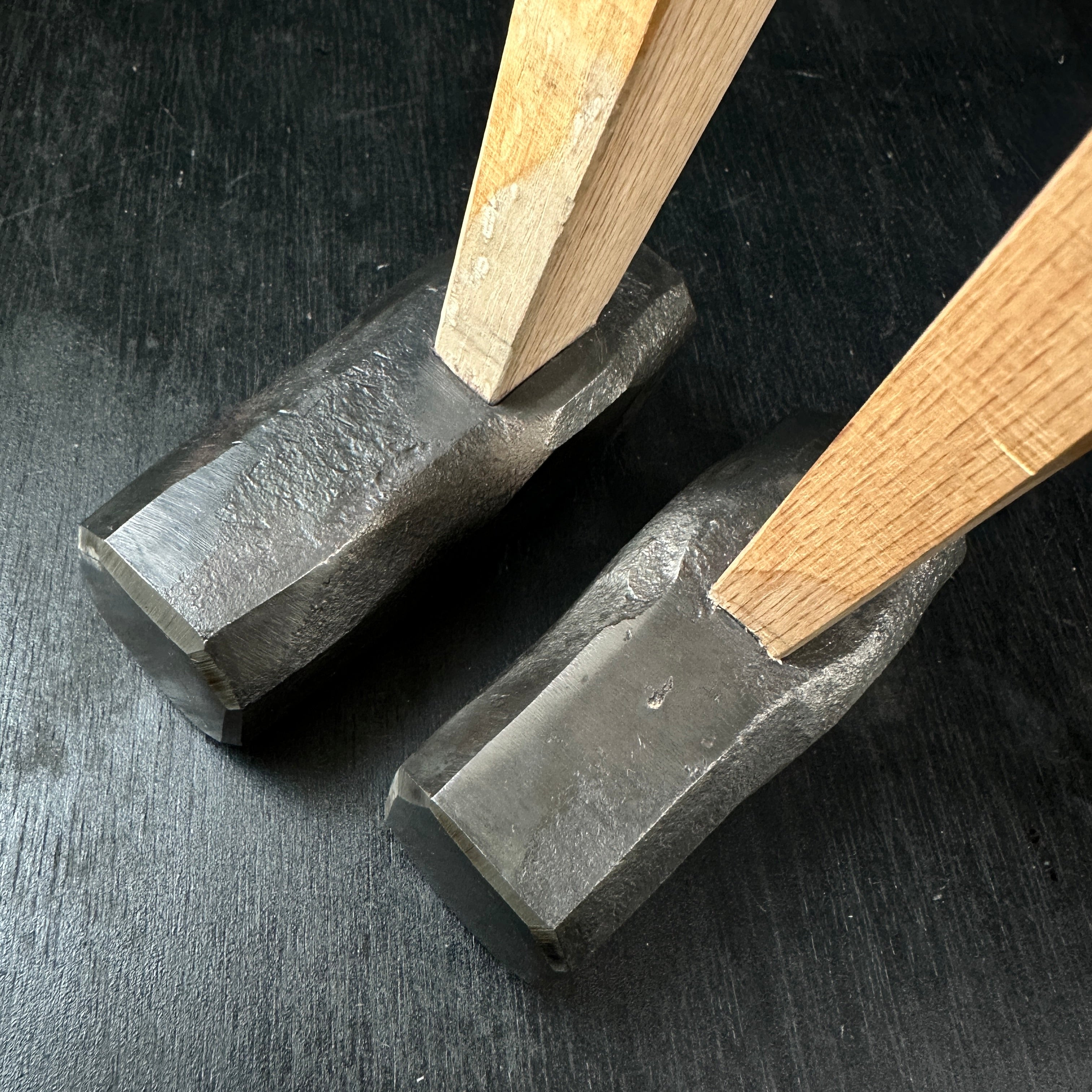 #1 Hand made Japanese Blacksmith tools Hammer(Hitsukuri-Tsuchi) 鍛冶屋道具 火造槌 八角曲り柄付