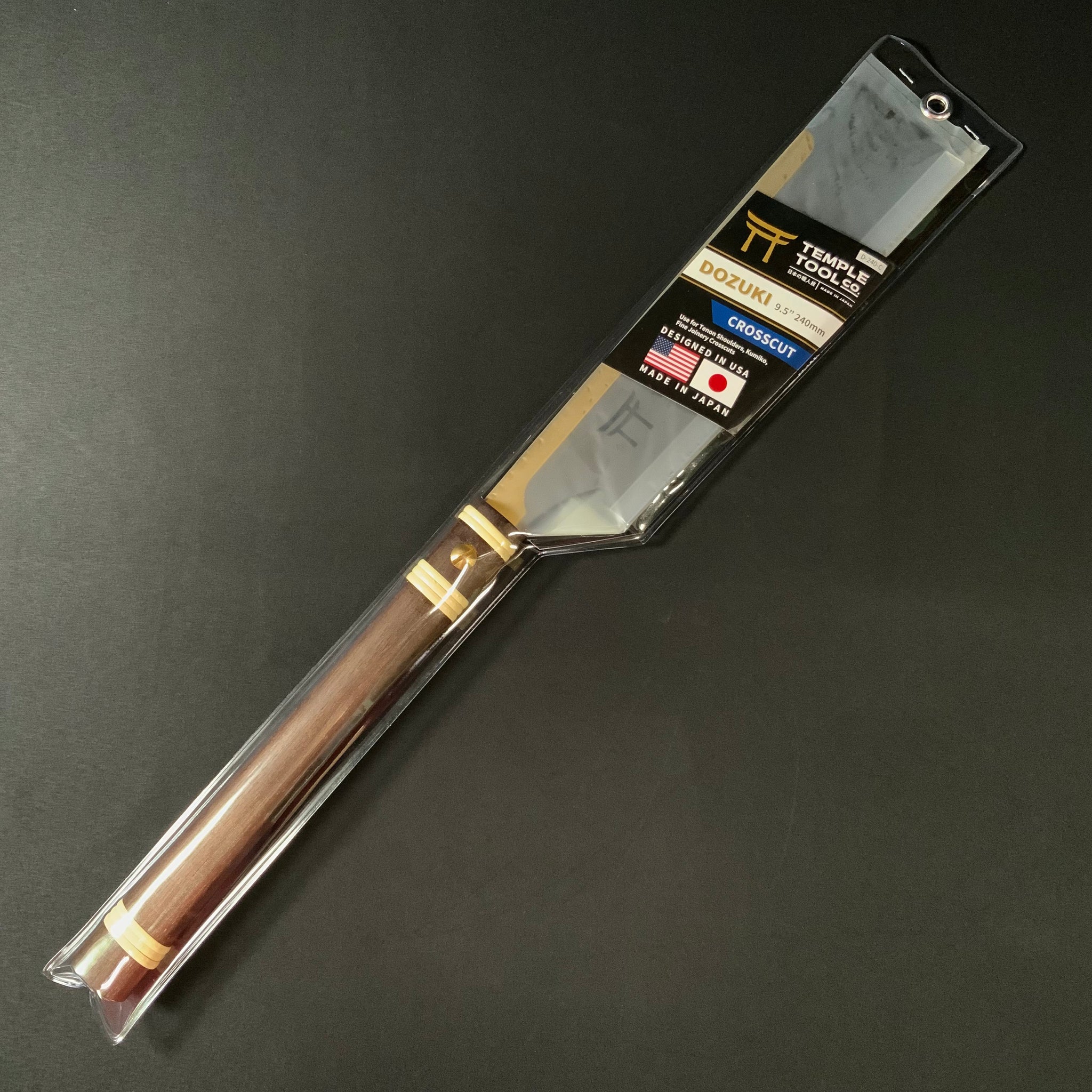 Temple Tool Japanese Dozuki Pull Saw Fine Cross-Cut 240mm テンプル