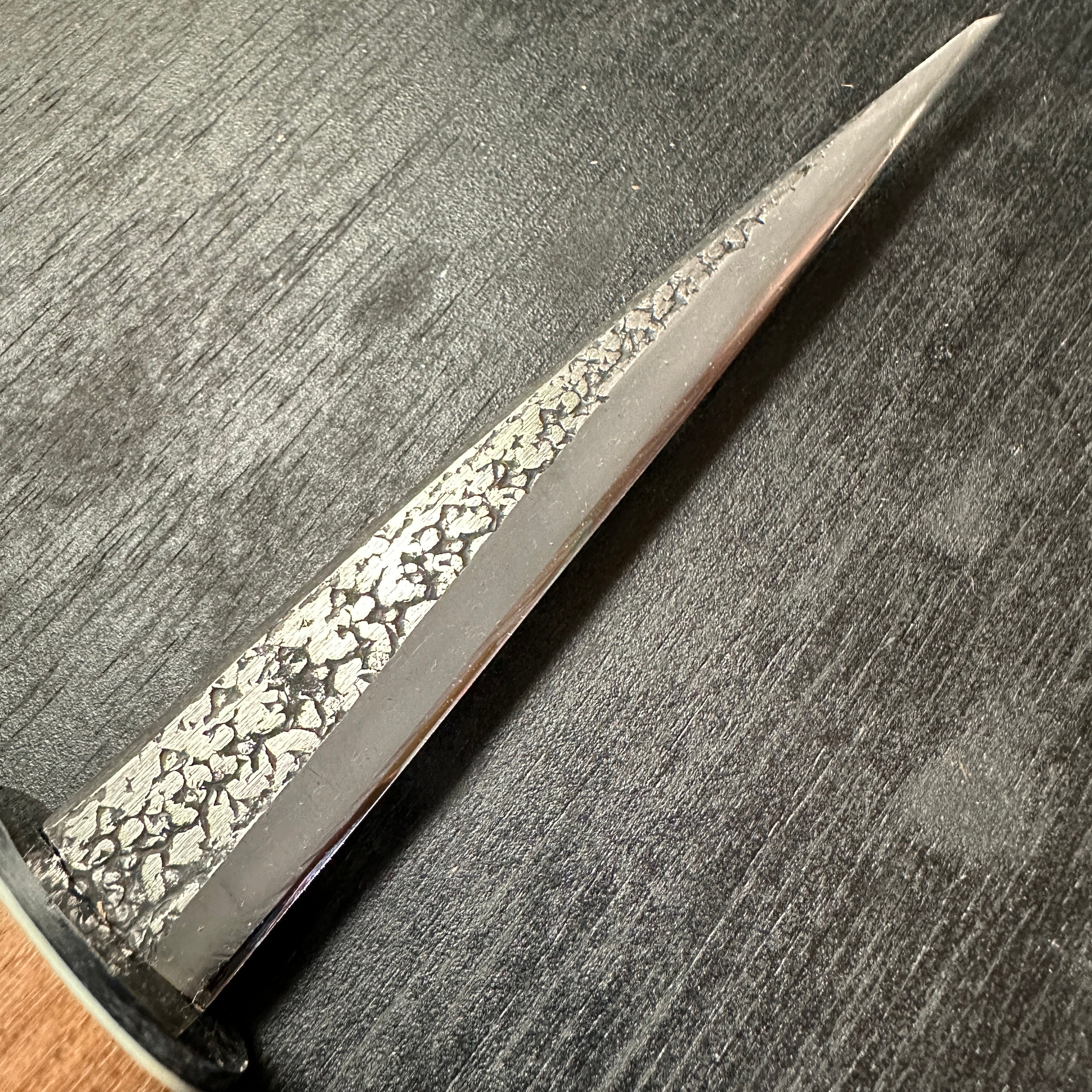 Old stock Kanemoto Kuri Kokatana with white steel Right 掘出し物 兼元 繰り小刀 右 120mm