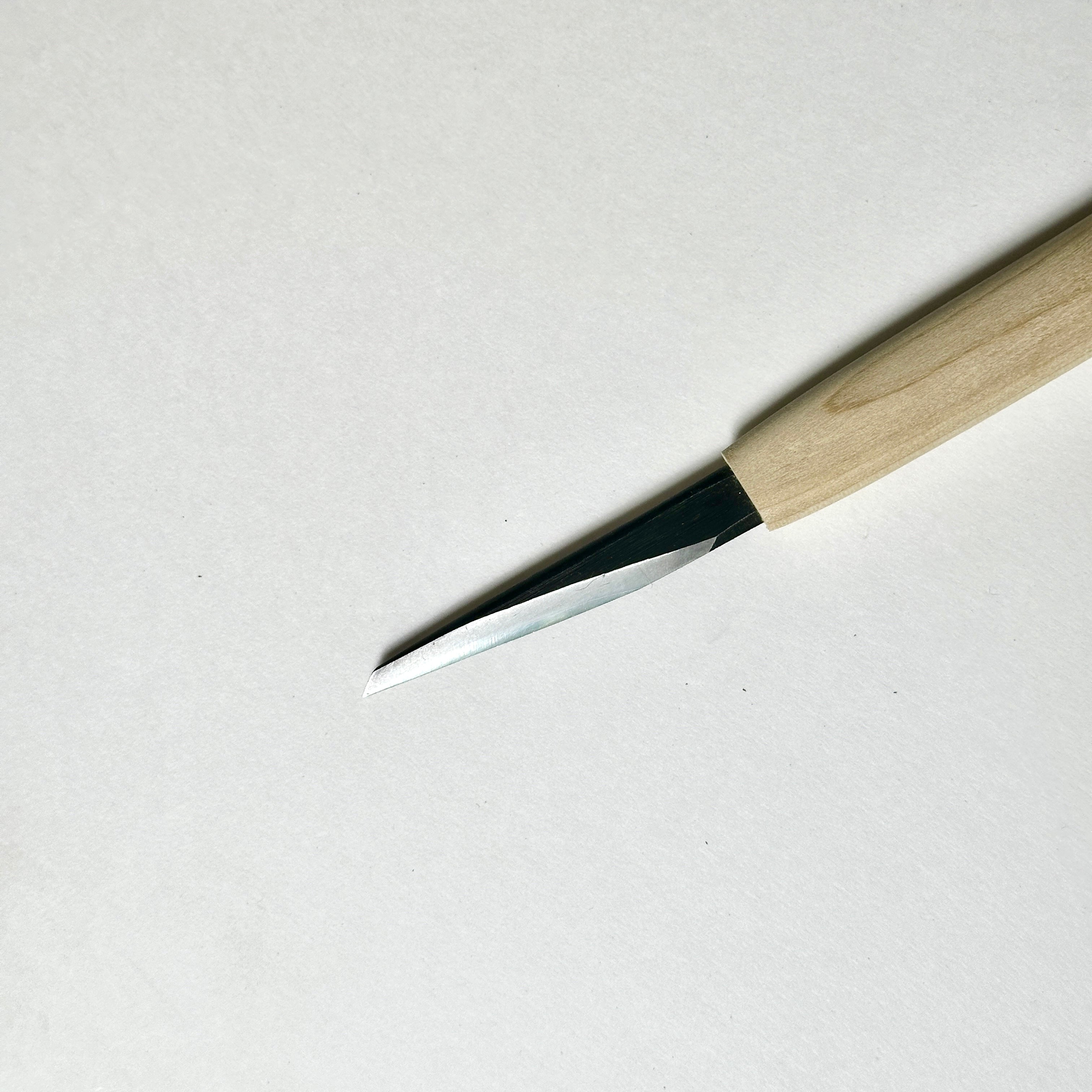 Seigen Kuri Kokatana Carving chisels with Super Blue steel by Chousei  清玄 繰り小刀  彫清作 青紙スーパー鋼