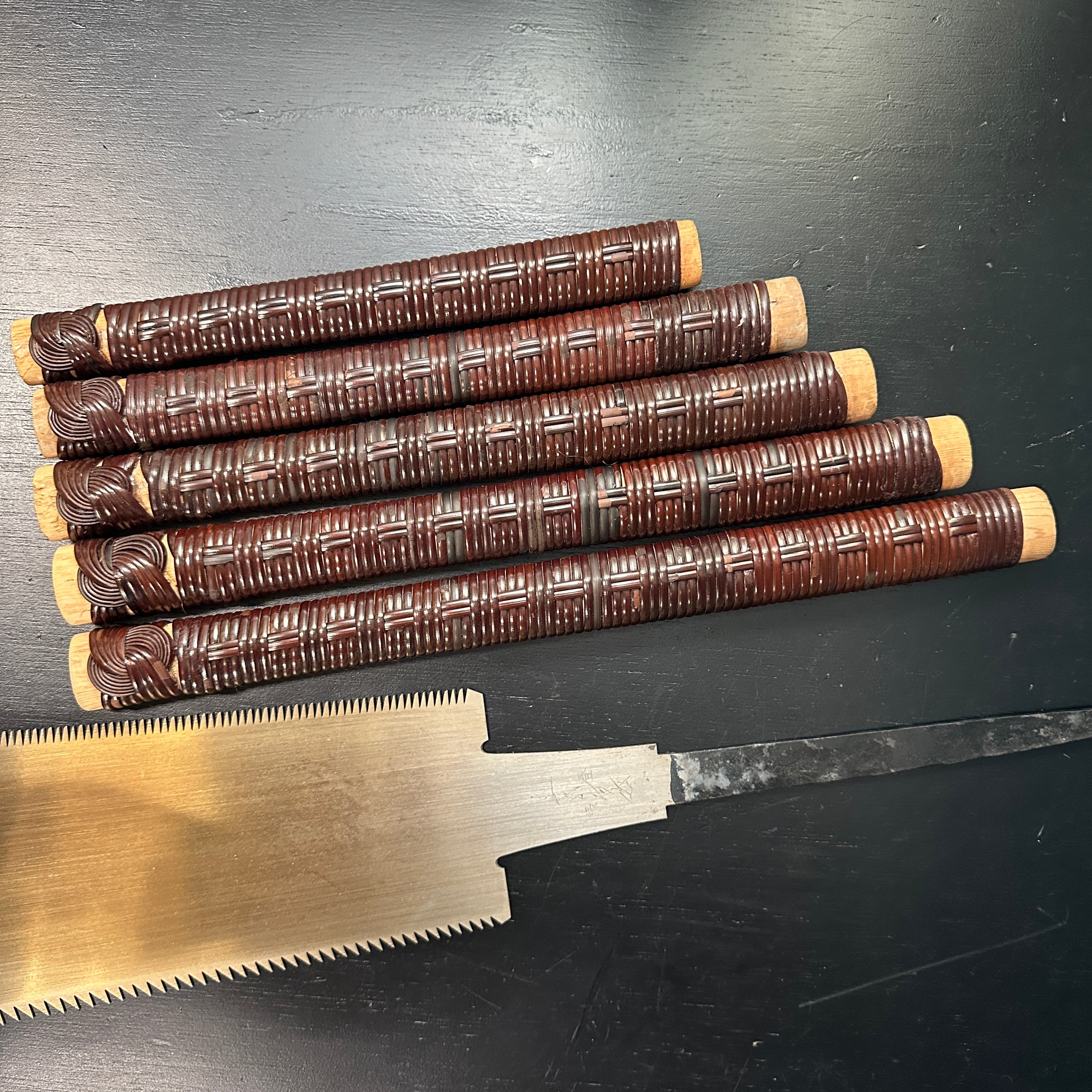 Eddy Type Saw Handles by Kurashige / 渦巻飾り付 鋸柄のみ