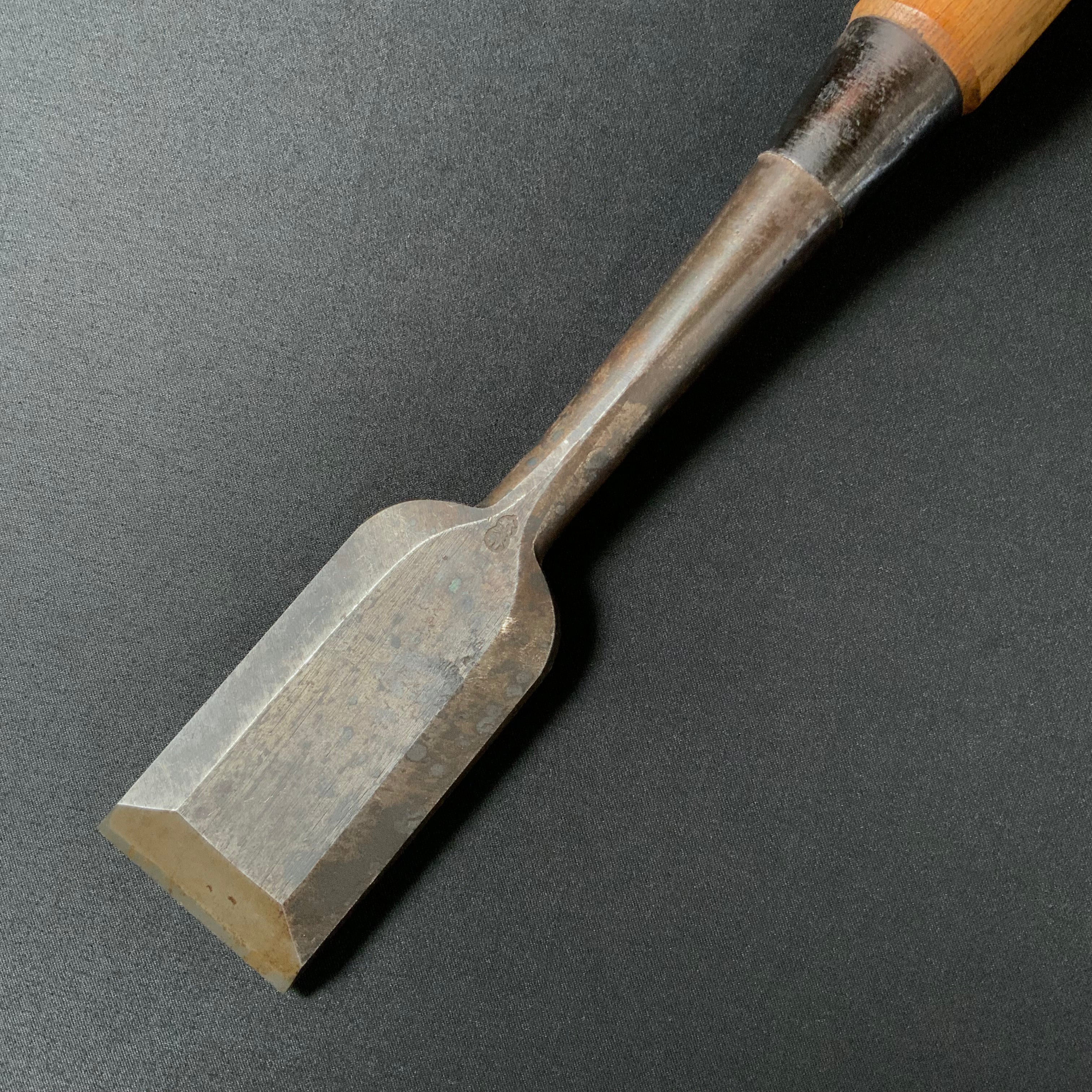 掘出し物 二代目左久作 叩き鑿 池上喬庸作 42mm #2 Old stock Hidari Hisasaku 2rd Timber chisels by Ikegami Takanobu Tatakinomi