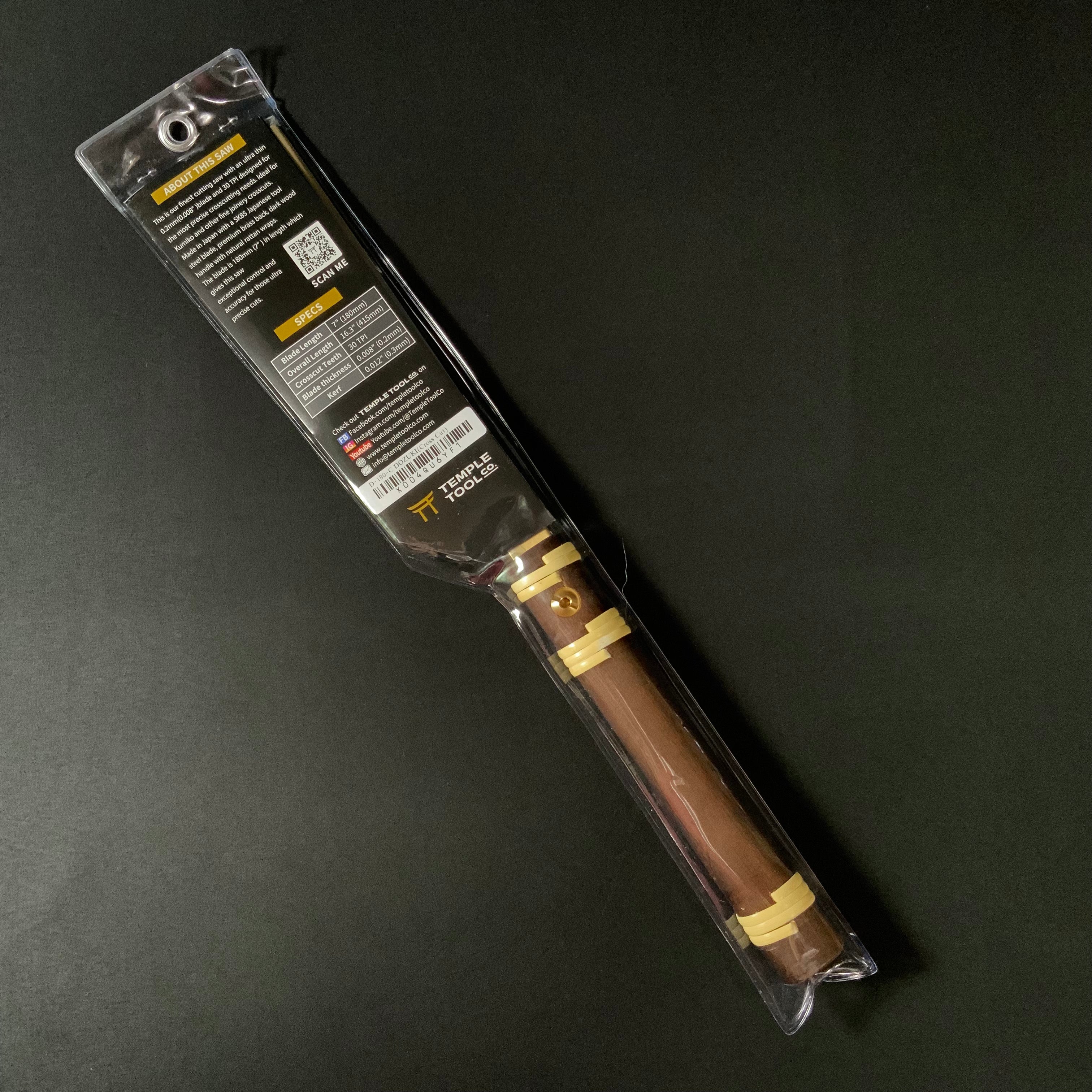 Temple Tool Japanese Dozuki Pull Saw Ultra-Fine Crosscut 180mm テンプルツール 導突鋸 横挽 180mm