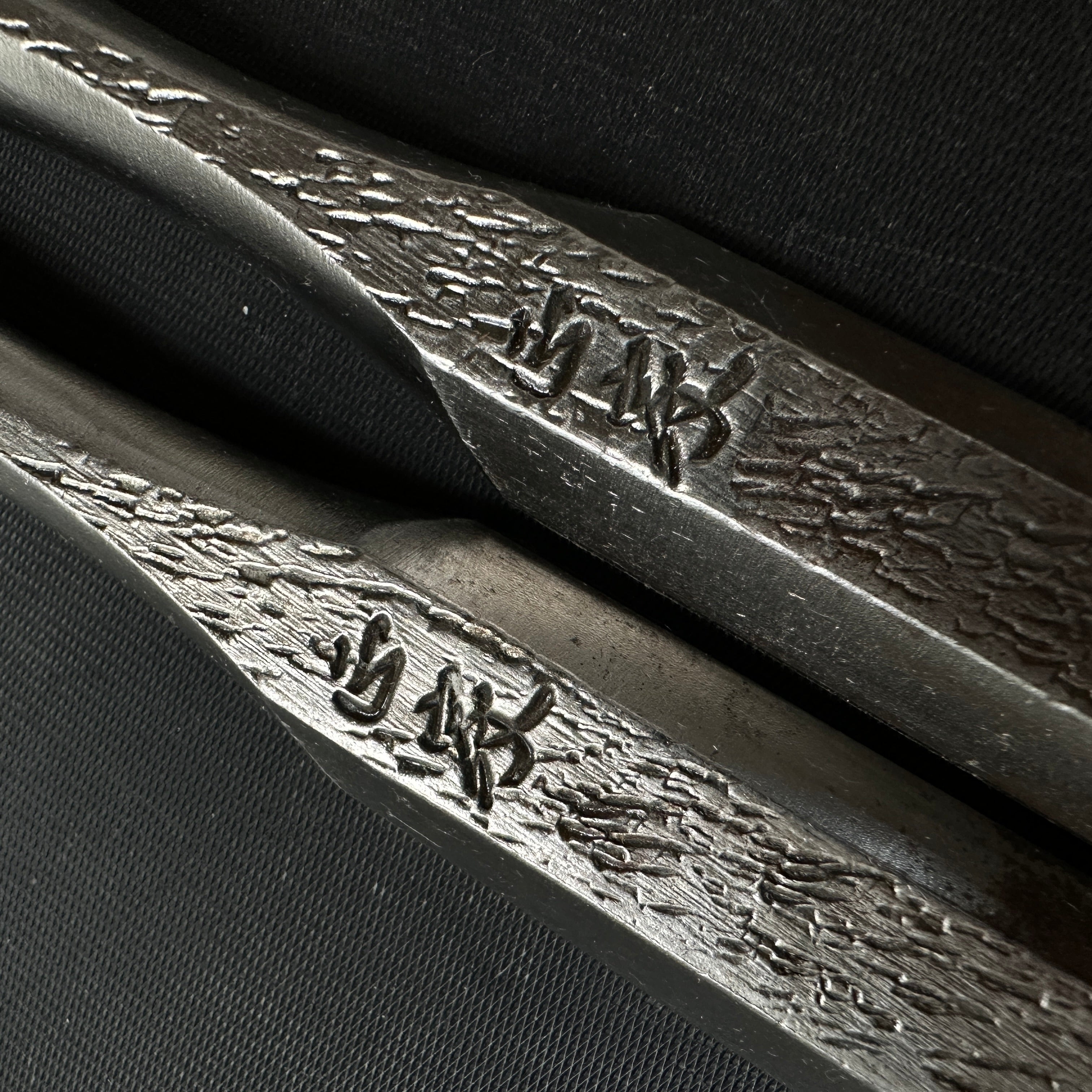Old stock #1 Masaie Shorter Timber Oblique chisels Set 18mm _______掘出し物 正家 イスカ半叩き鑿セット 18mm
