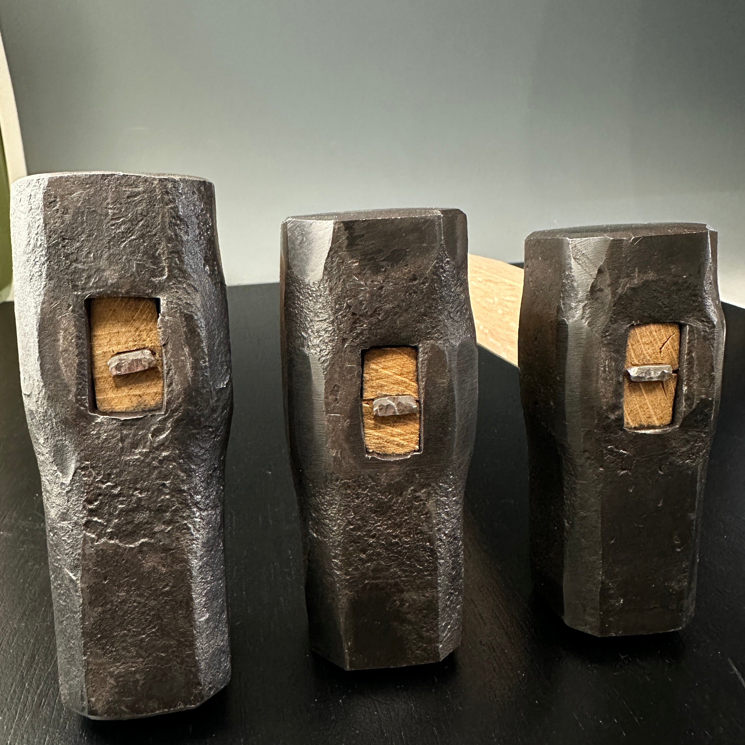 #2 Hand made Japanese Blacksmith tools Hammer(Hitsukuri-Tsuchi) 鍛冶屋道具 火造槌 曲り柄付