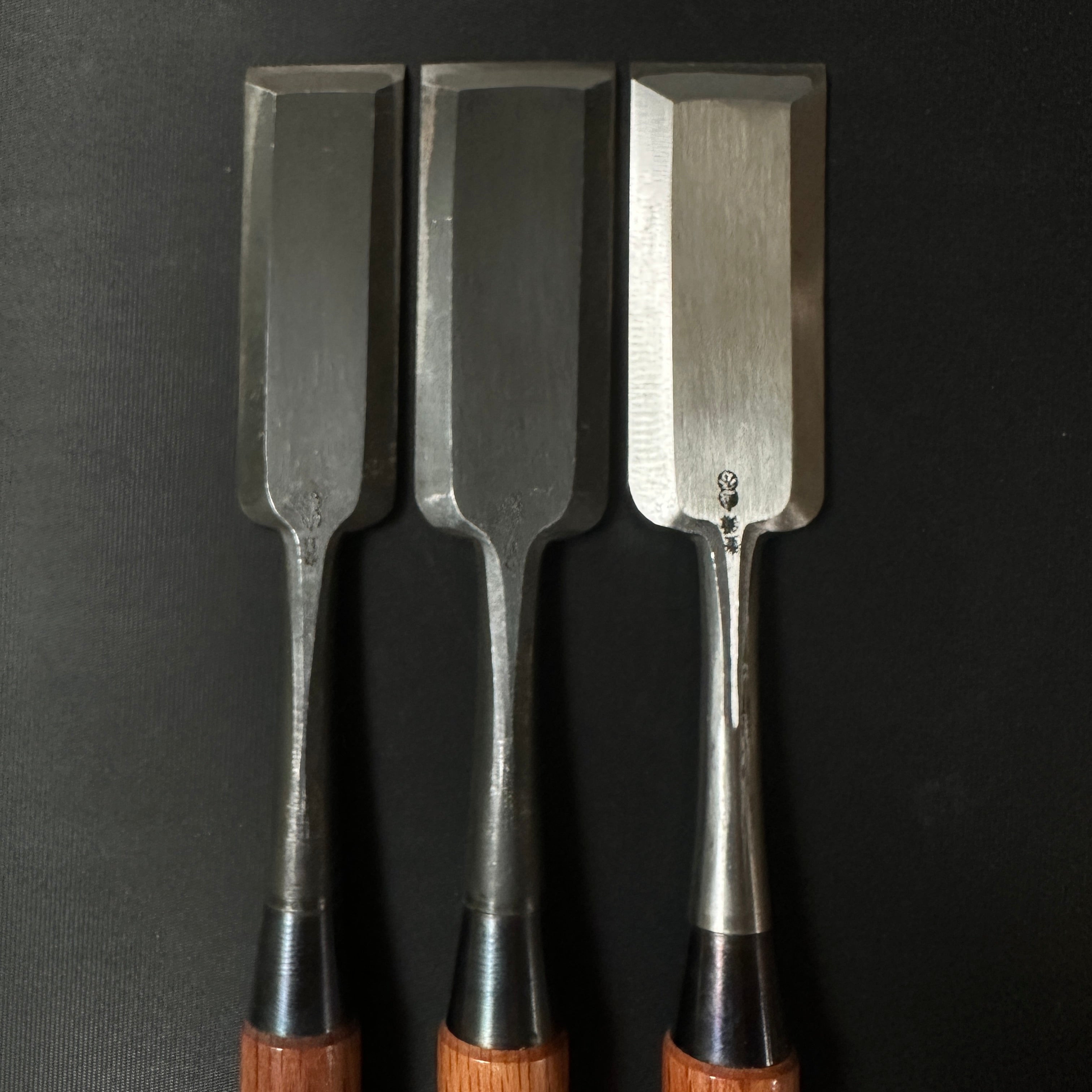 Old stock Koshitaka Paring chisels (Usunomi) with white steel 掘出し物 越孝 面取薄鑿 30mm 36mm