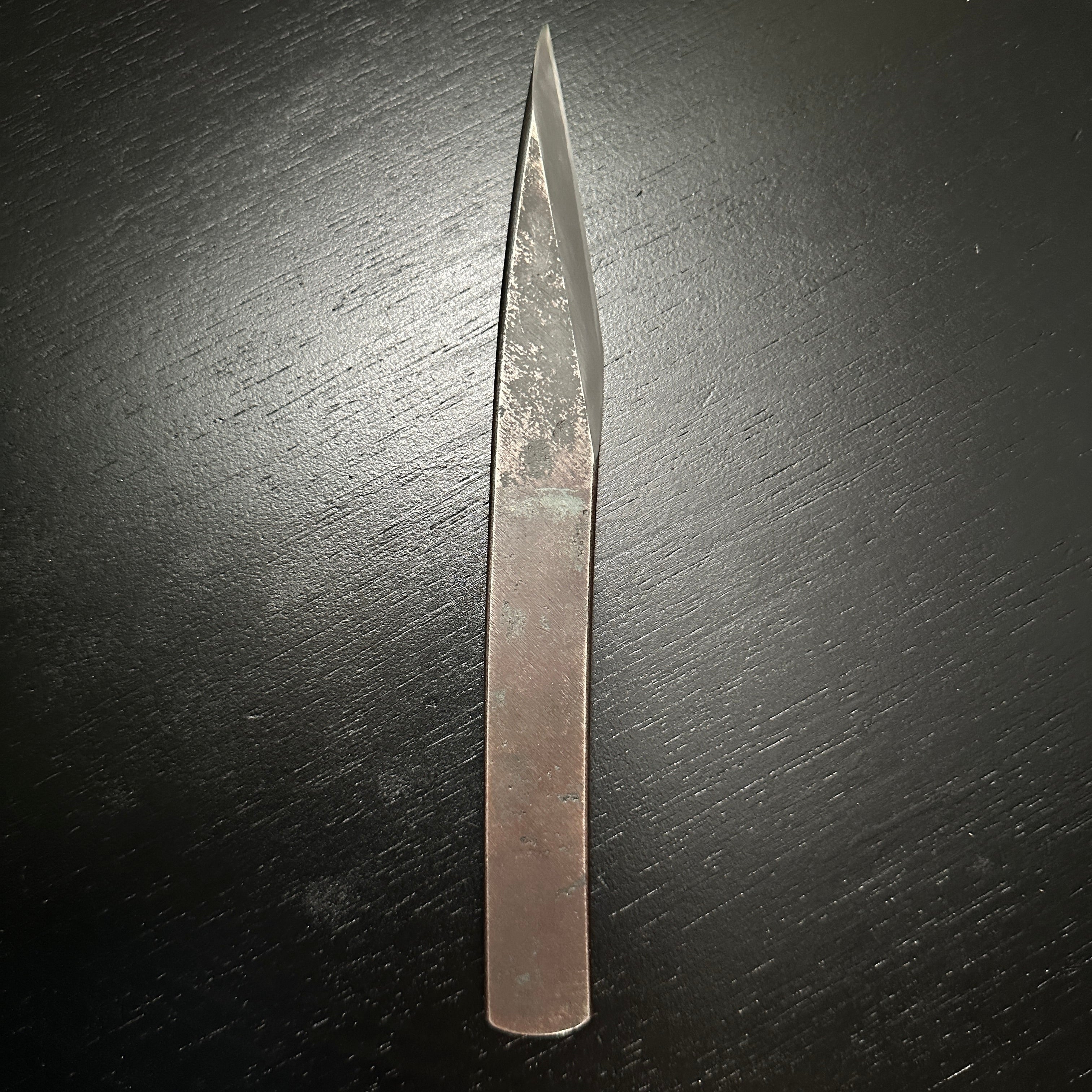 Old stock #1 Kouzaburo Kiridashi Kokatana Right hand 掘出し物 直 長谷川幸三郎作 切出し 7分 右