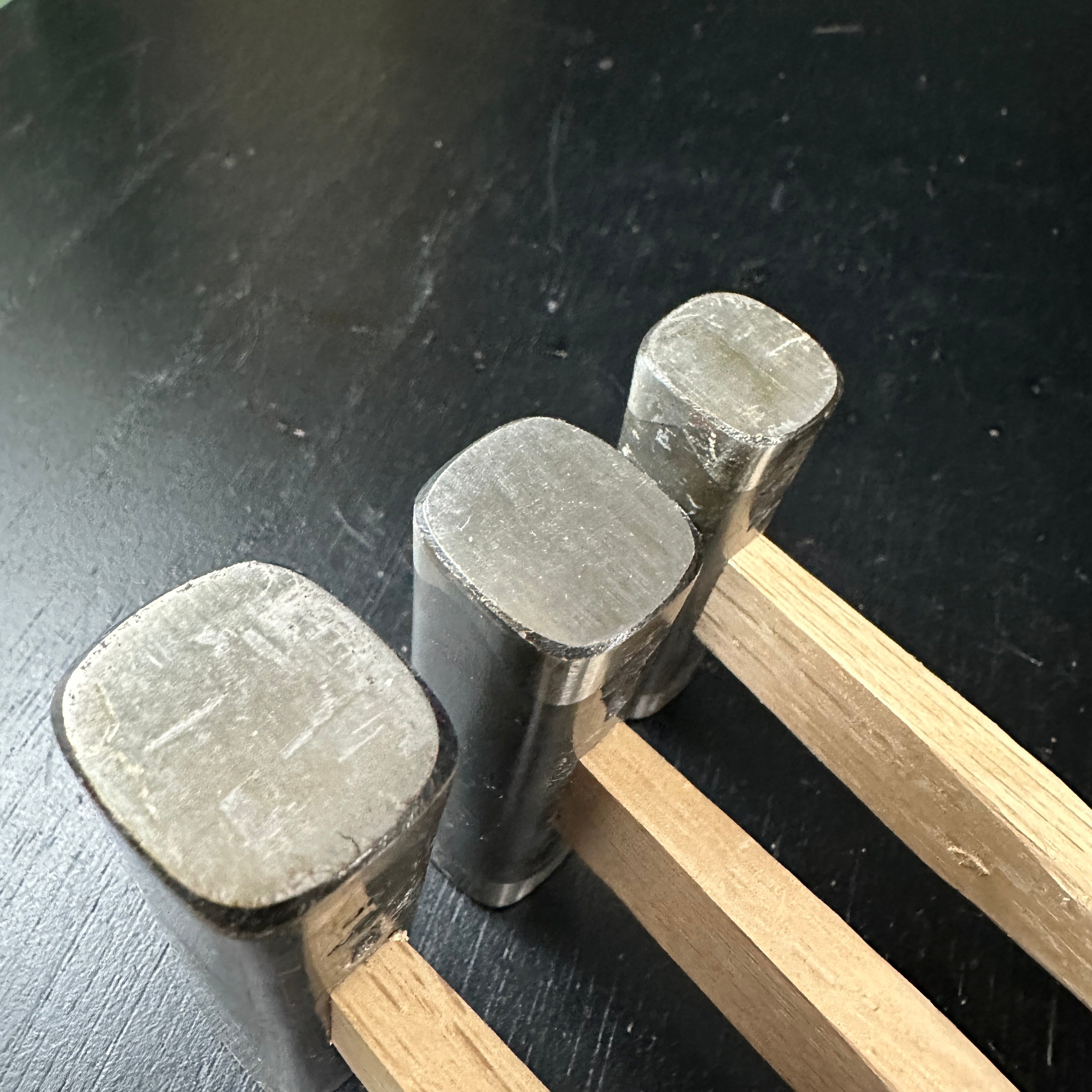Old stock Hishikan Square Hammers File finish with Handle 掘出し物 菱貫 四角玄翁 ヤスリ仕上