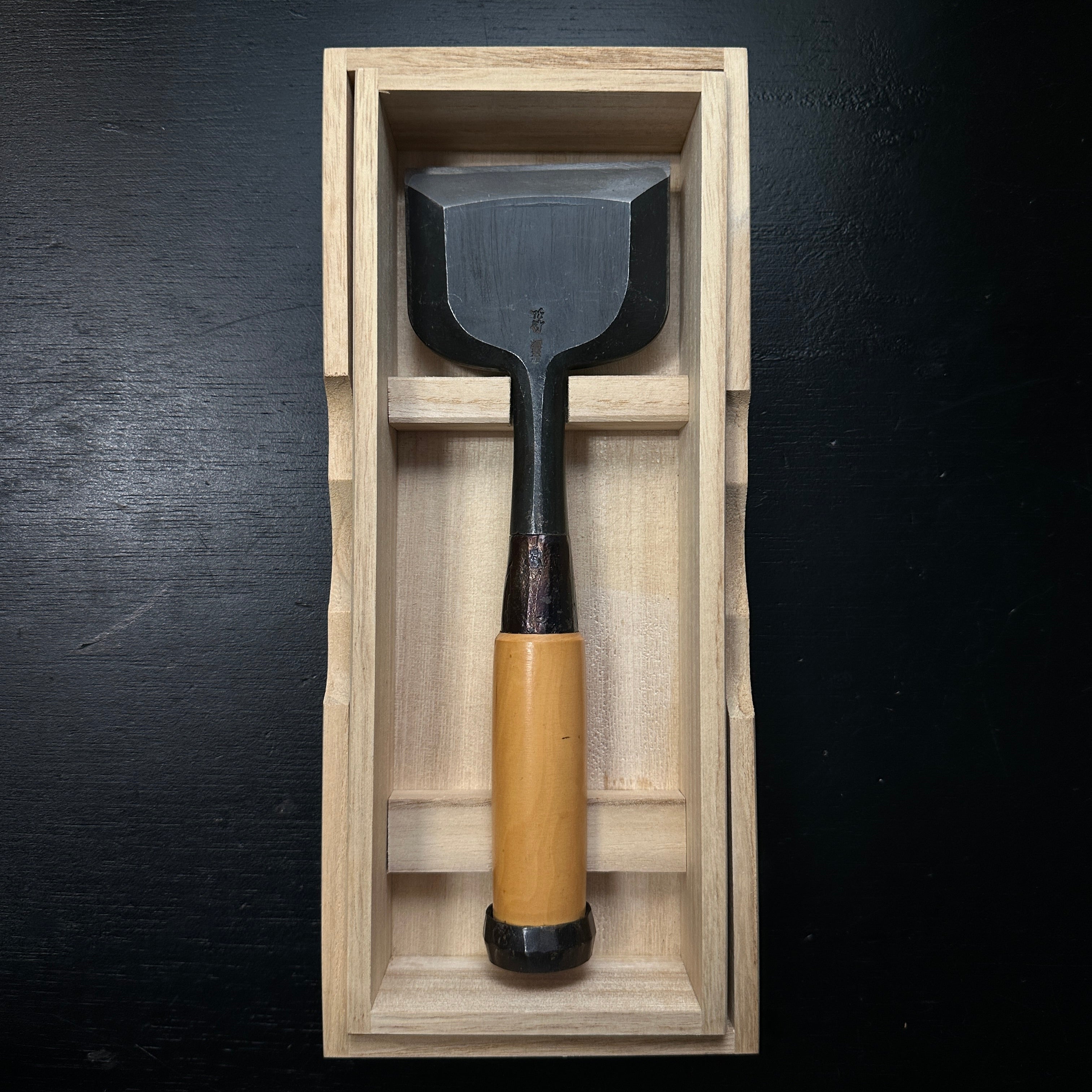 Old stock Funahiro Bench chisels 75mm with Boxwood Handle 掘出し物 元寿舟弘 船津祐司作 追入鑿 75mm