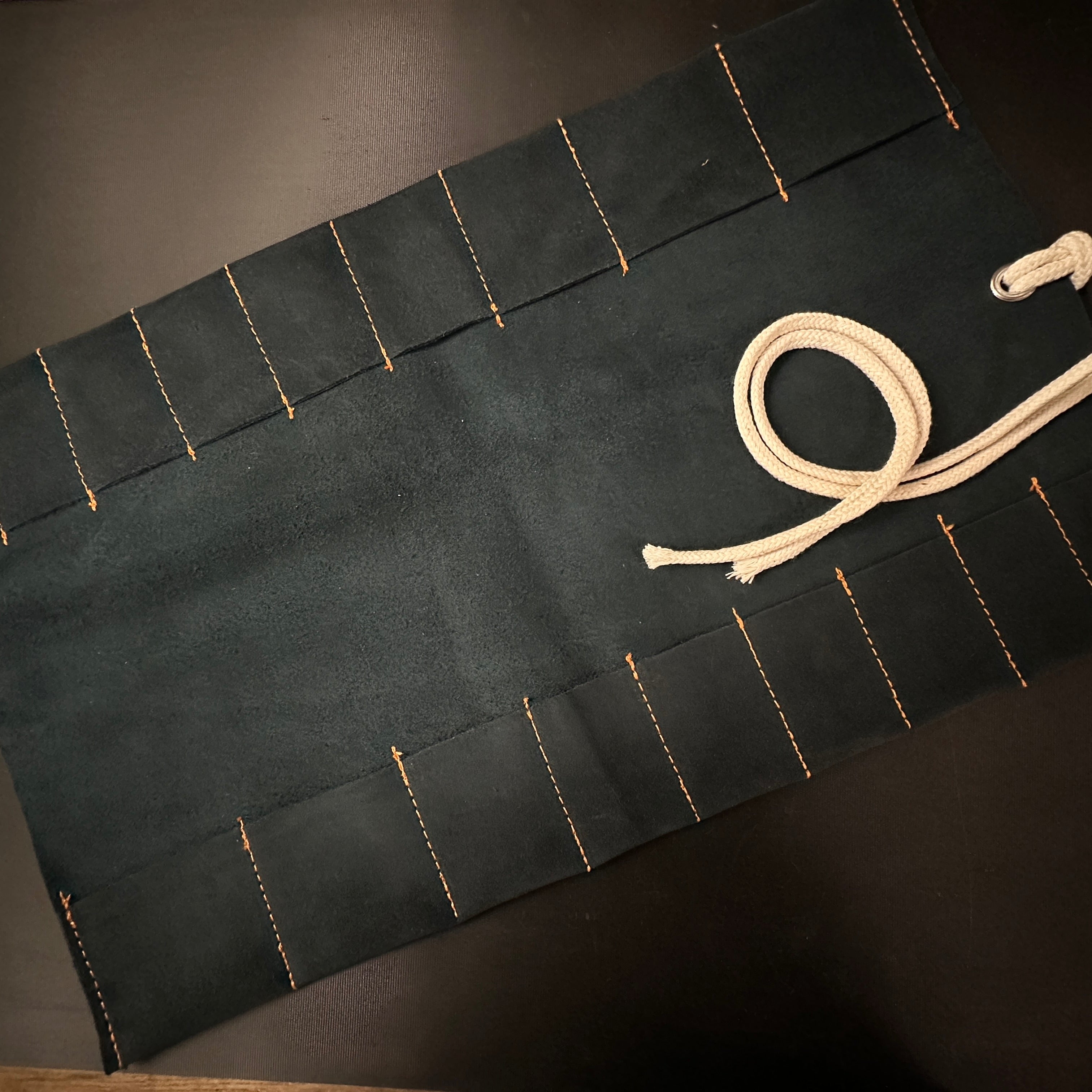 Timber chisels Color Leather Roll Bag 鑿巻き 厚鑿用 床革製