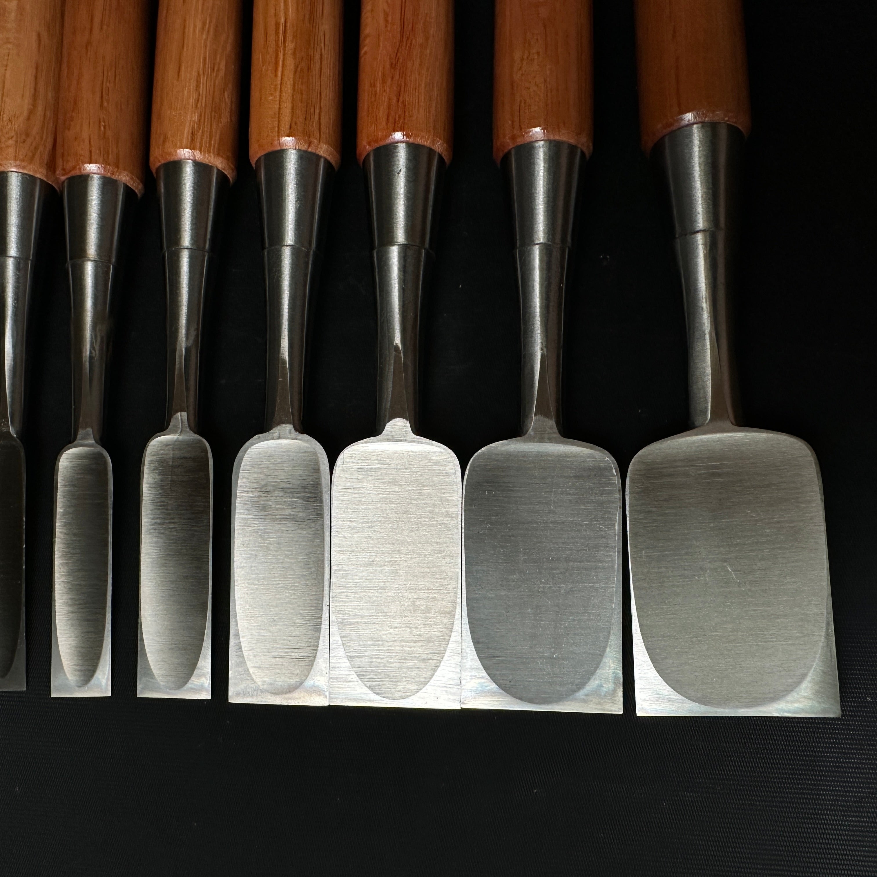 Old stock Sukemaru High-Speed Steel Bench chisels set 掘出し物 助丸 ハイス鋼追入組鑿 Oirenomi